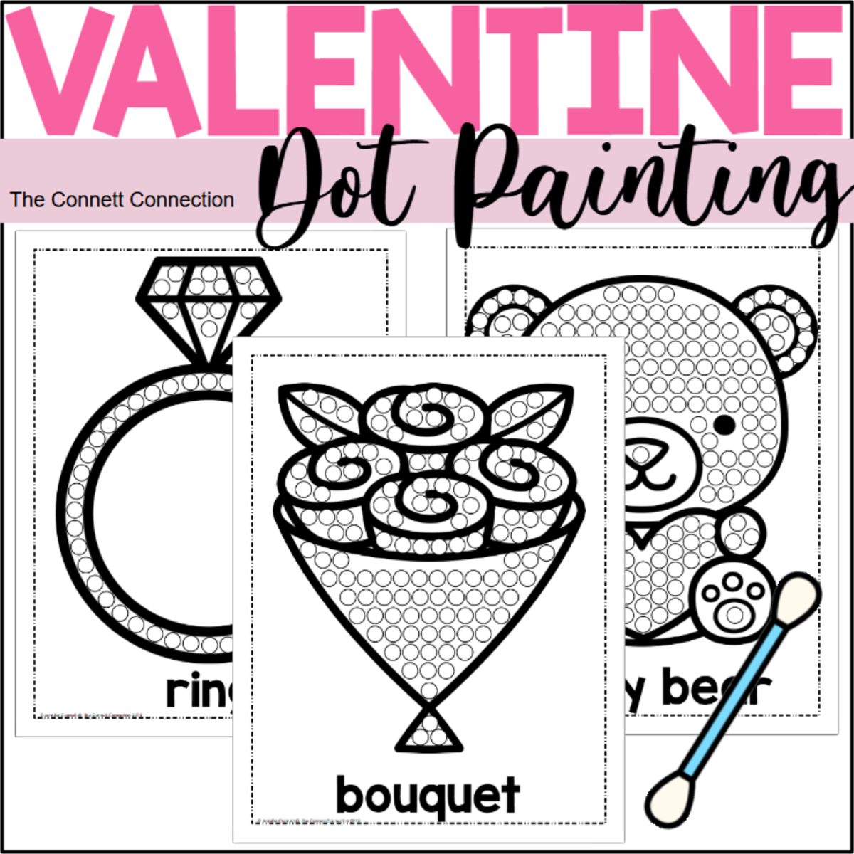 An educational teaching resource from The Connett Connection entitled Valentine's Day Dot Painting - A Fine Motor Art Activity downloadable at Teach Simple.