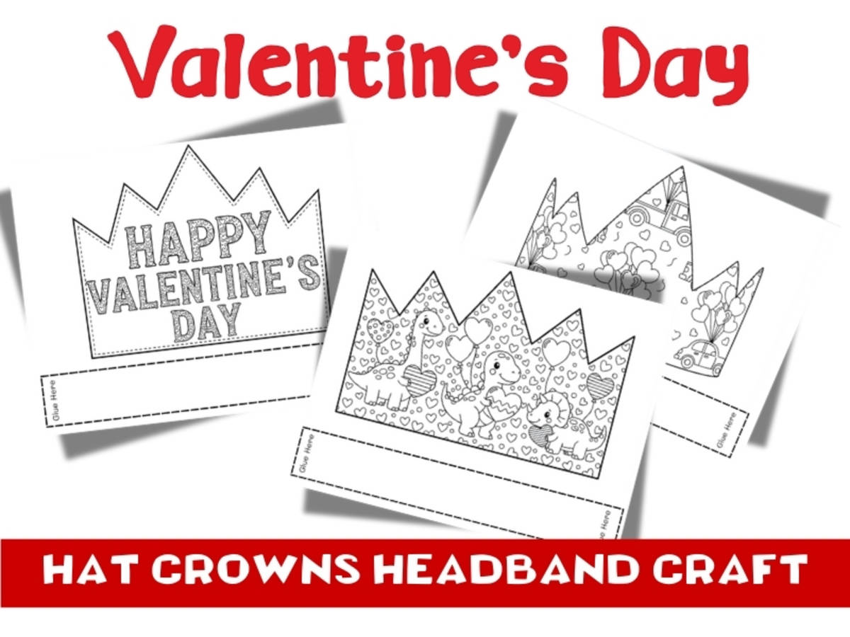 An educational teaching resource from Bright Education entitled Valentine’s Day Hat CROWNS Craft Headband Activity downloadable at Teach Simple.