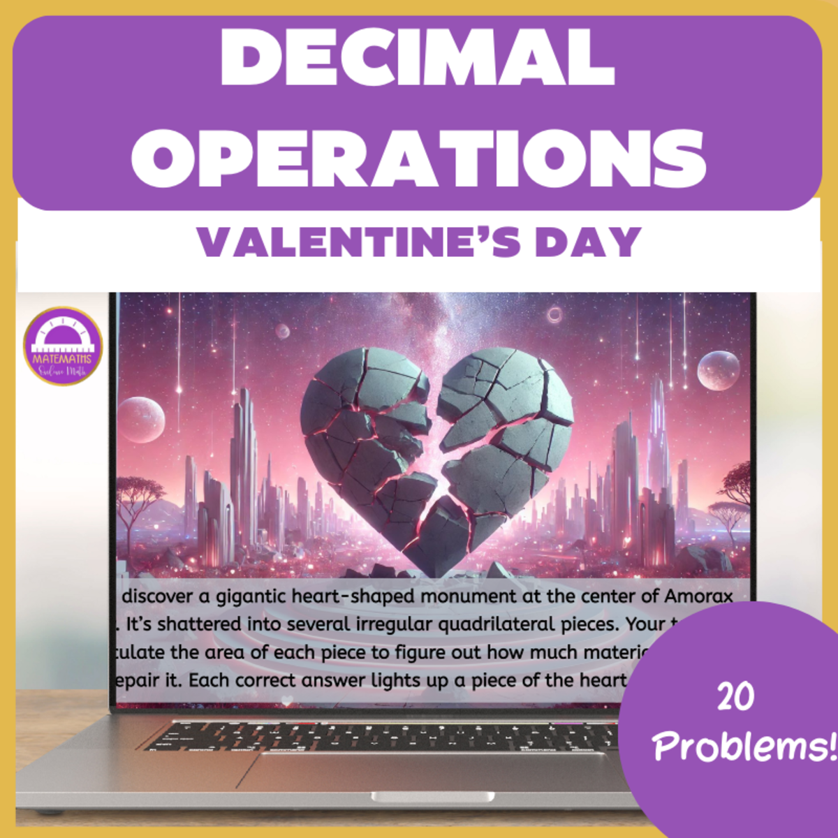An educational teaching resource from Matemaths entitled Valentine’s Day Math Escape Room – Decimal's Operations downloadable at Teach Simple.