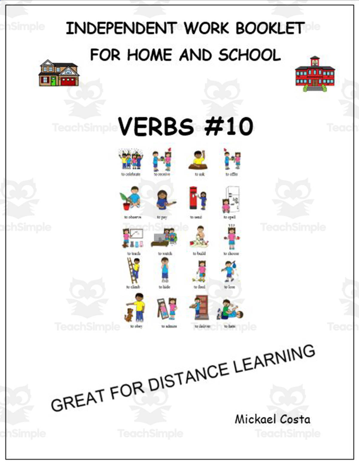 An educational teaching resource from Learn it ANY way entitled Verbs #10 downloadable at Teach Simple.