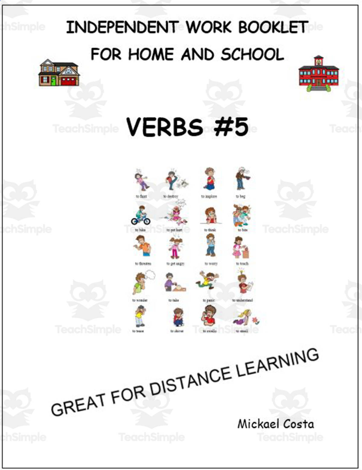 An educational teaching resource from Learn it ANY way entitled Verbs #5 downloadable at Teach Simple.