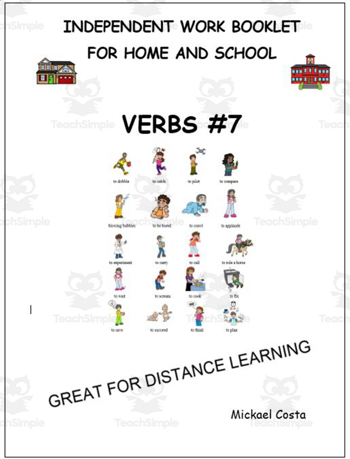 An educational teaching resource from Learn it ANY way entitled Verbs #7 downloadable at Teach Simple.