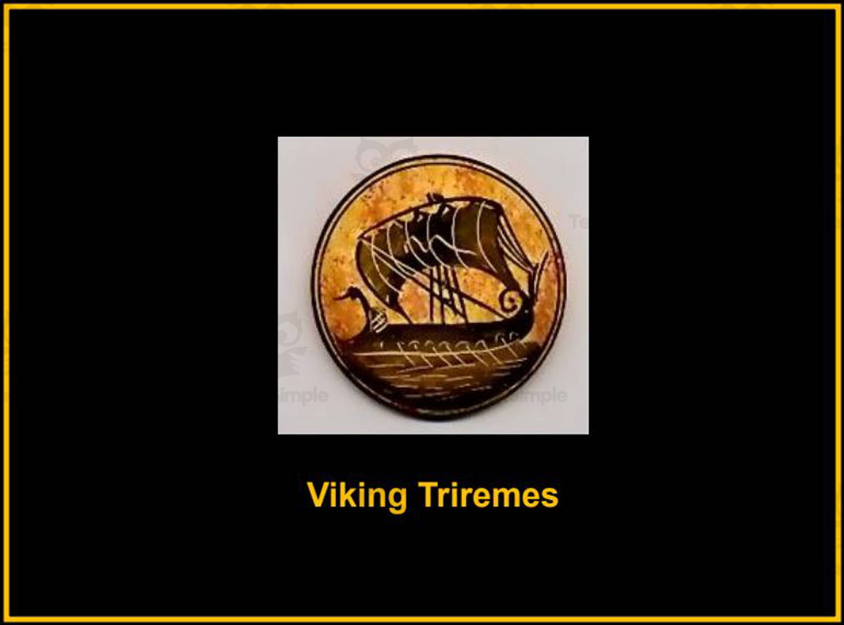 An educational teaching resource from Elementary Resources 4 U entitled Viking Triremes - PowerPoint downloadable at Teach Simple.