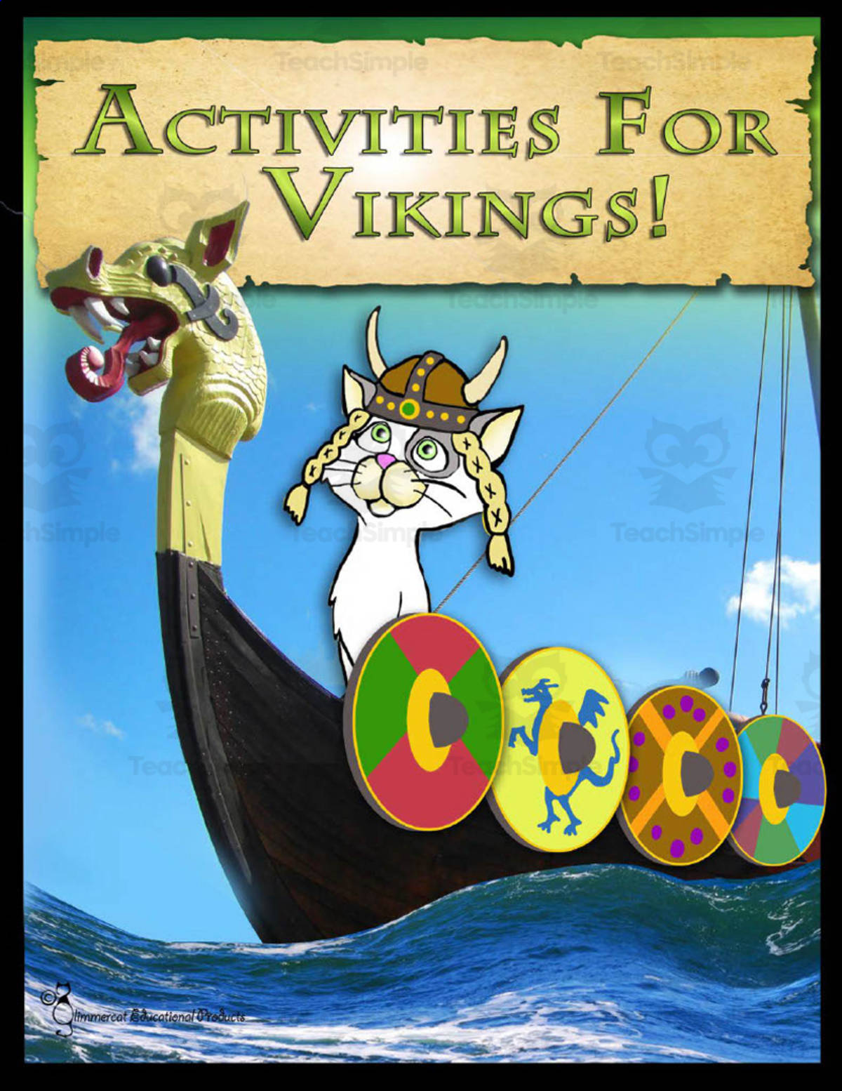 An educational teaching resource from Glimmercat Education entitled Vikings Activity Packet downloadable at Teach Simple.
