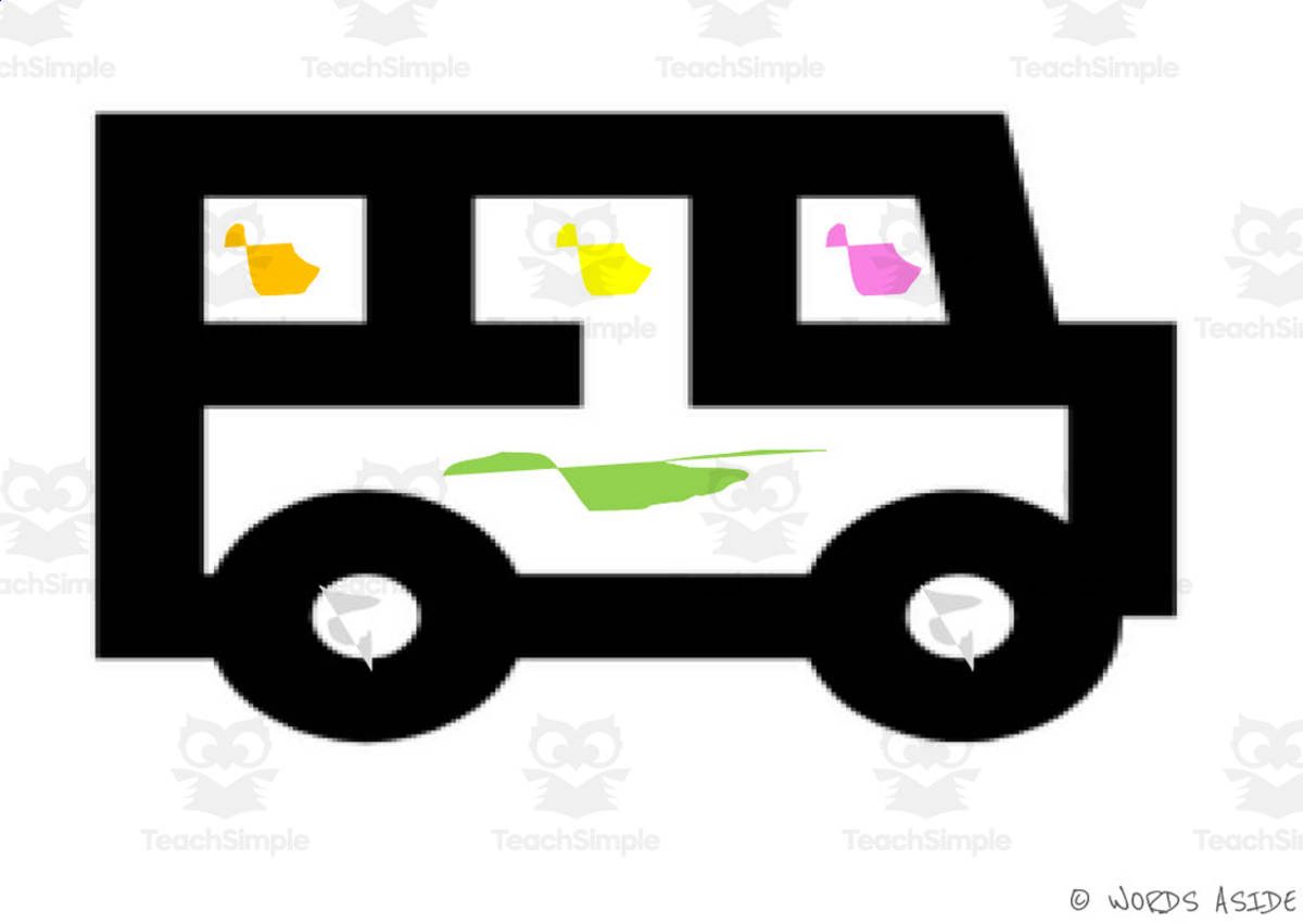 An educational teaching resource from WORDS ASIDE entitled Visual Perception Craft: VAN downloadable at Teach Simple.