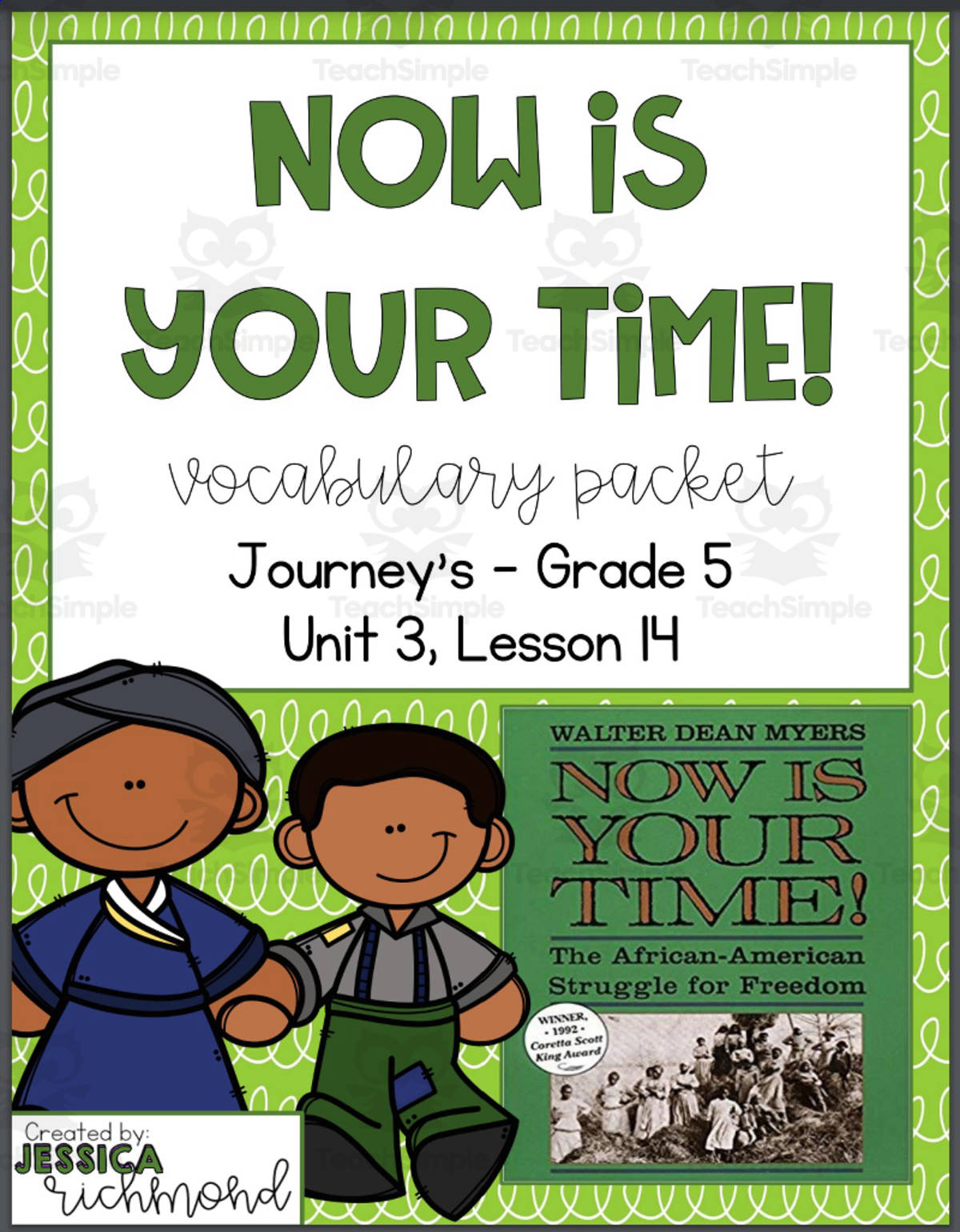 An educational teaching resource from Jessica Richmond entitled Vocabulary Packet -Journey's 5th grade - Unit 3 Lesson 14 downloadable at Teach Simple.