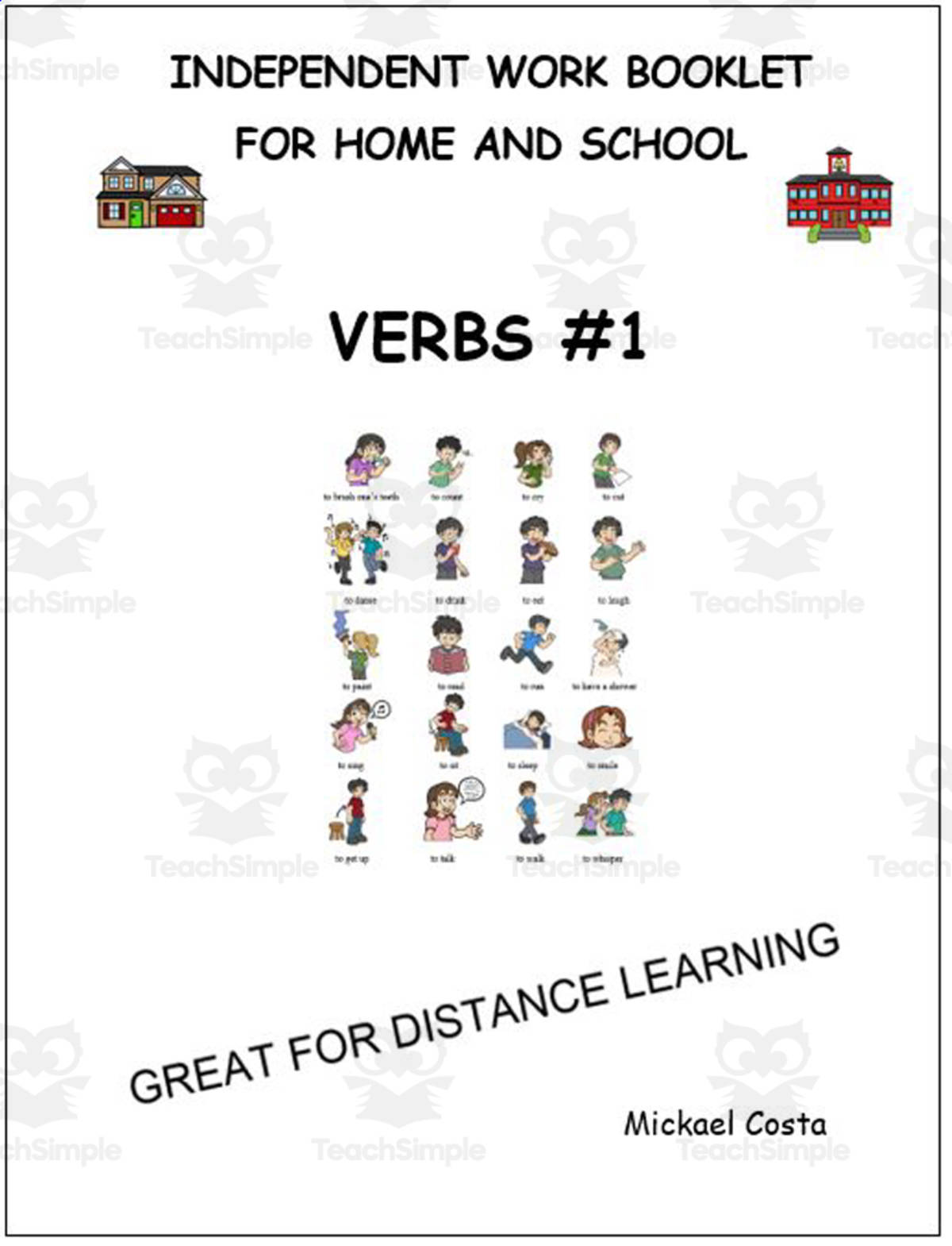 An educational teaching resource from Learn it ANY way entitled Vocabulary sheets: Verbs Volume 1 downloadable at Teach Simple.