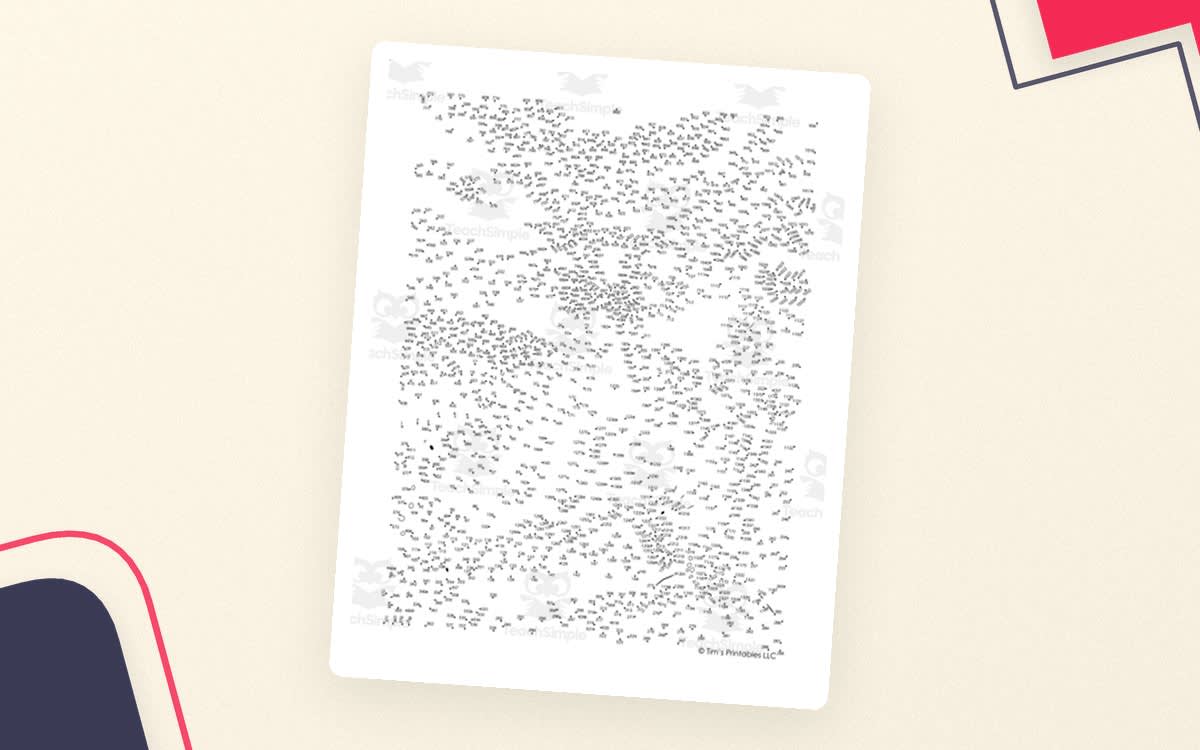 An educational teaching resource from Tim's Printables entitled Volcano Extreme Connect the Dots / Dot-to-Dot PDF downloadable at Teach Simple.