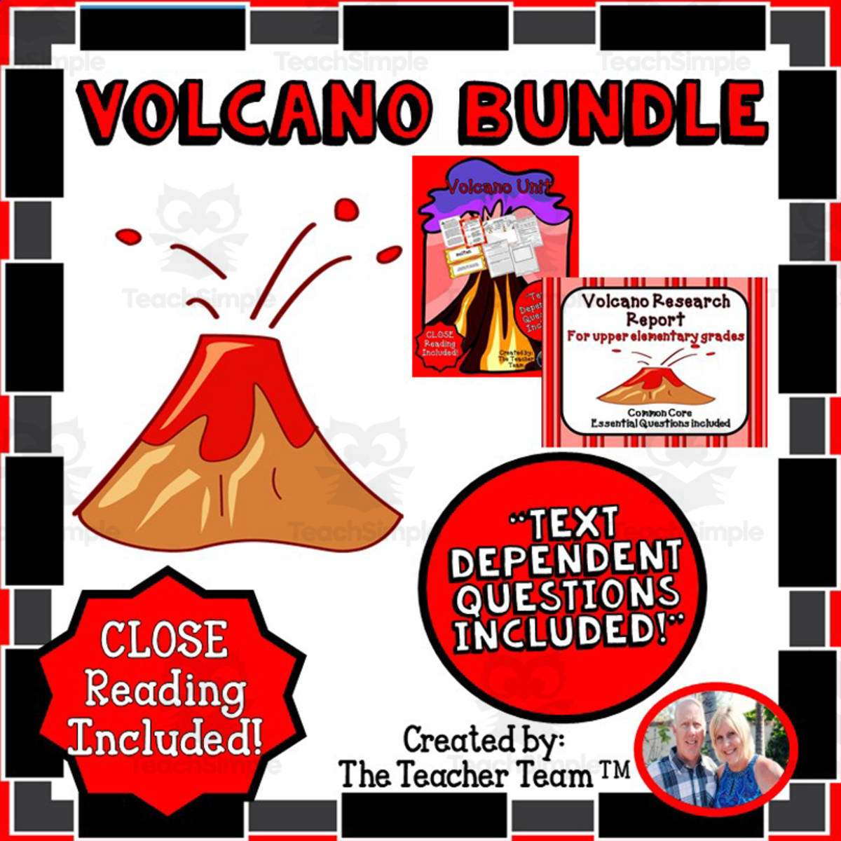 An educational teaching resource from The Teacher Team entitled Volcano Unit downloadable at Teach Simple.