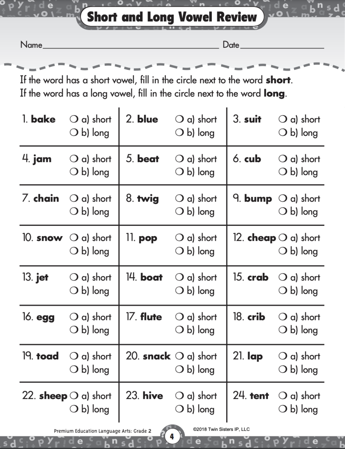 An educational teaching resource from Twin Sisters Digital Media entitled Vowel Digraphs and Dipthongs Printable Workbook downloadable at Teach Simple.