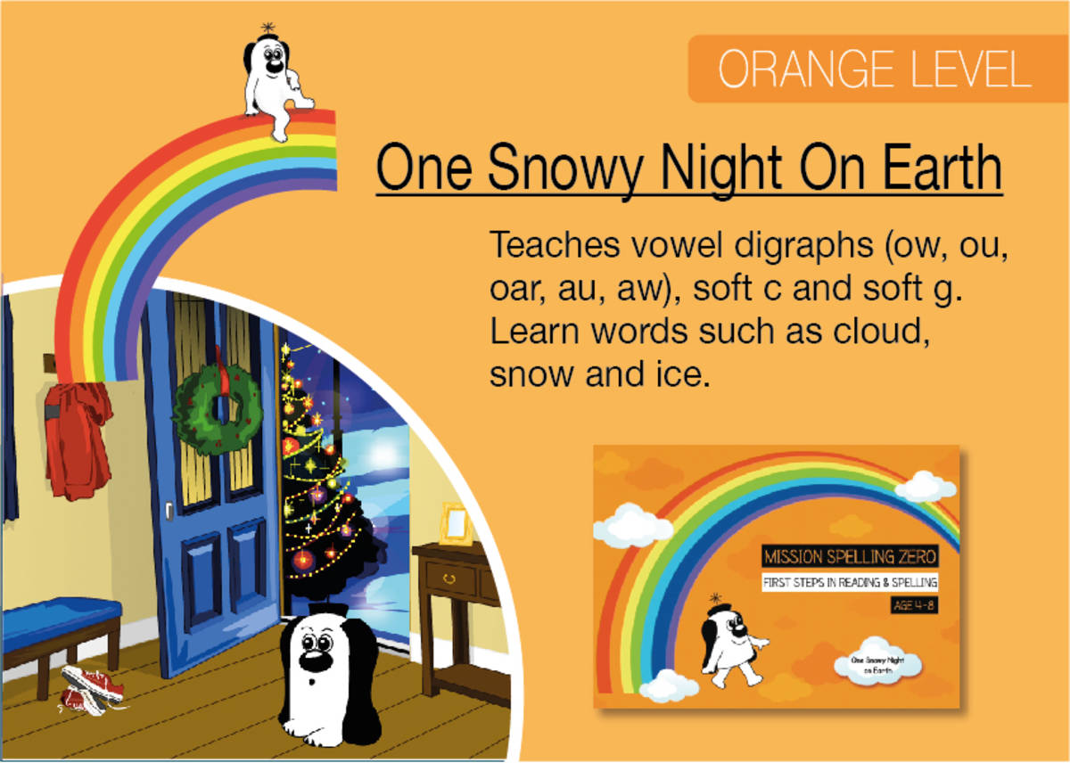 An educational teaching resource from Guinea Pig Education entitled Vowel Digraphs, Soft C And Soft G: One Snowy Night On Earth downloadable at Teach Simple.