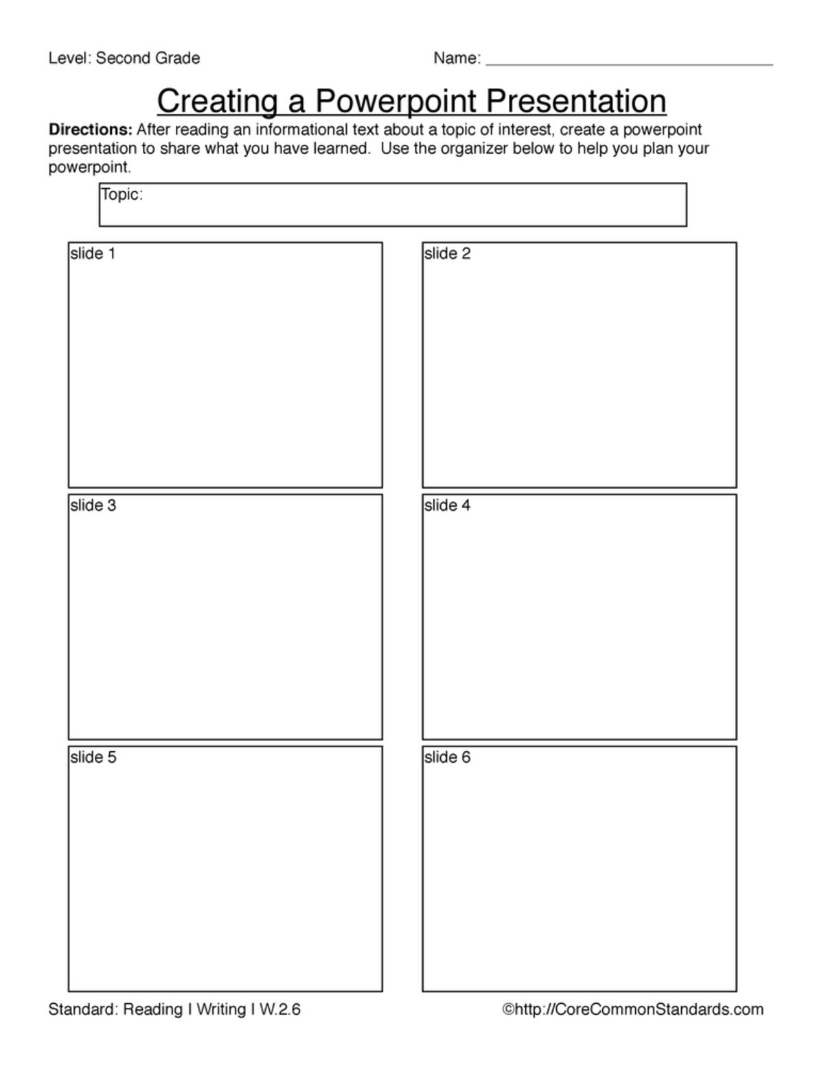 An educational teaching resource from Have Fun Teaching entitled W.2.6 Common Core Worksheet downloadable at Teach Simple.
