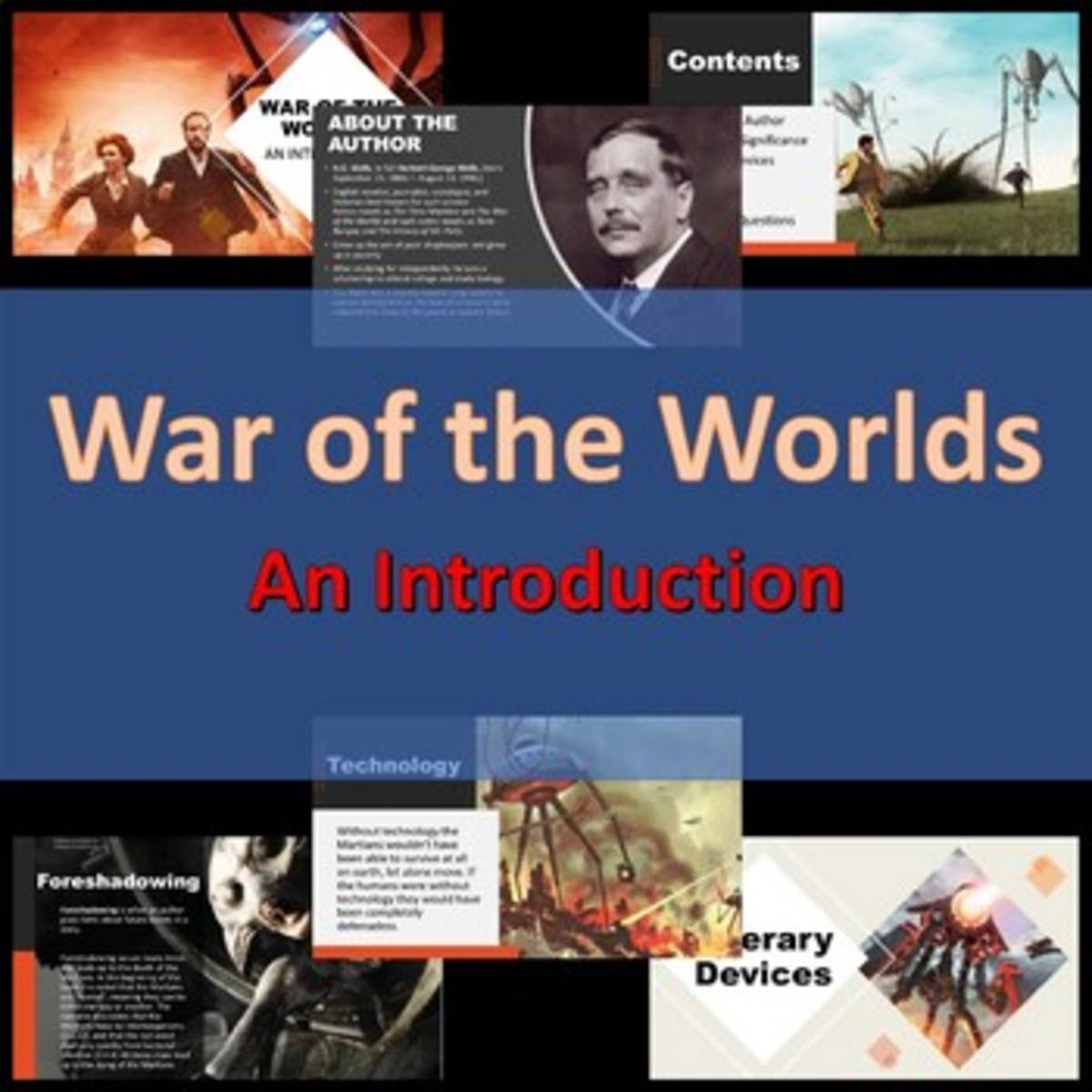 An educational teaching resource from Educate and Create entitled War of the Worlds Introduction PowerPoint downloadable at Teach Simple.