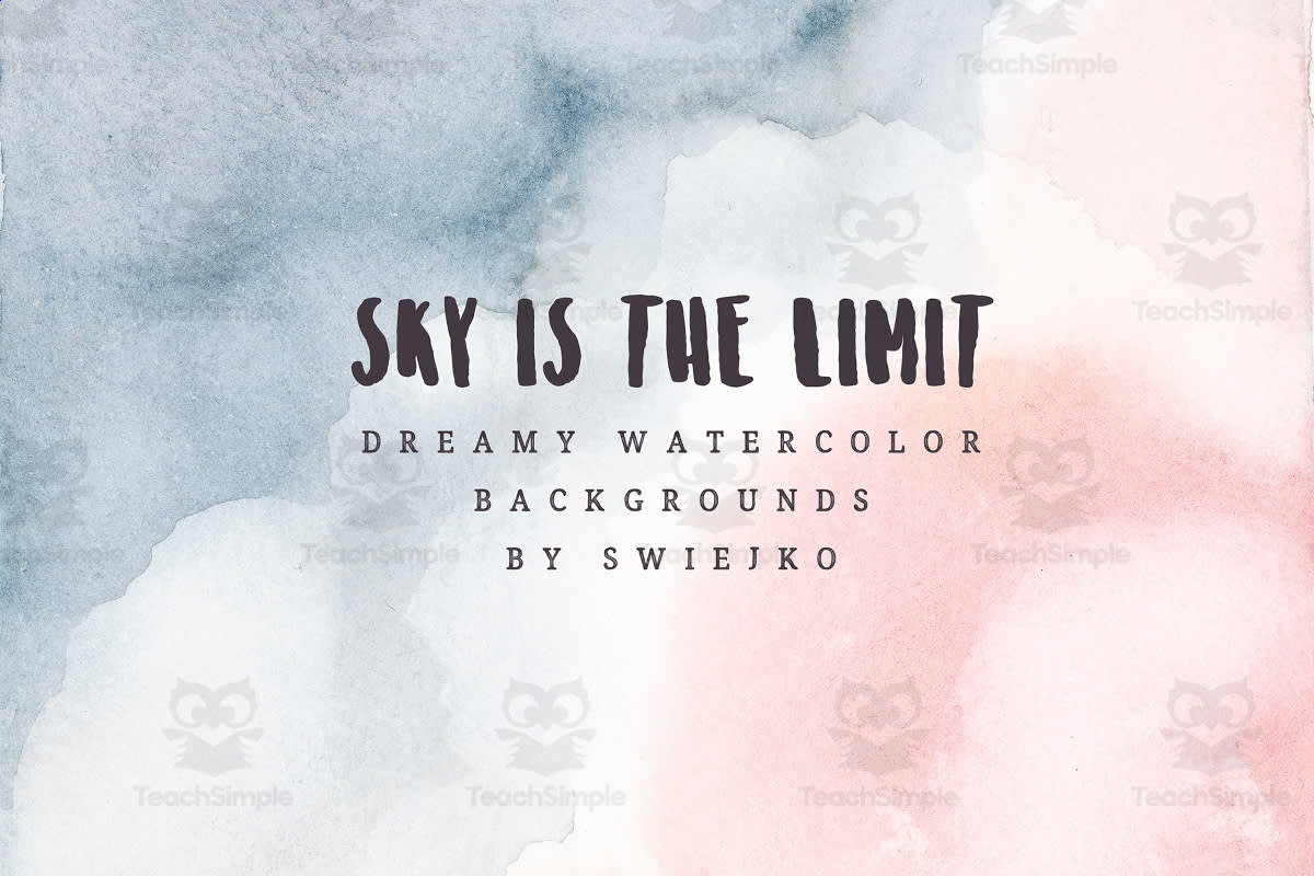 An educational teaching resource from Swiejko entitled Watercolor Hand Painted Background Set downloadable at Teach Simple.