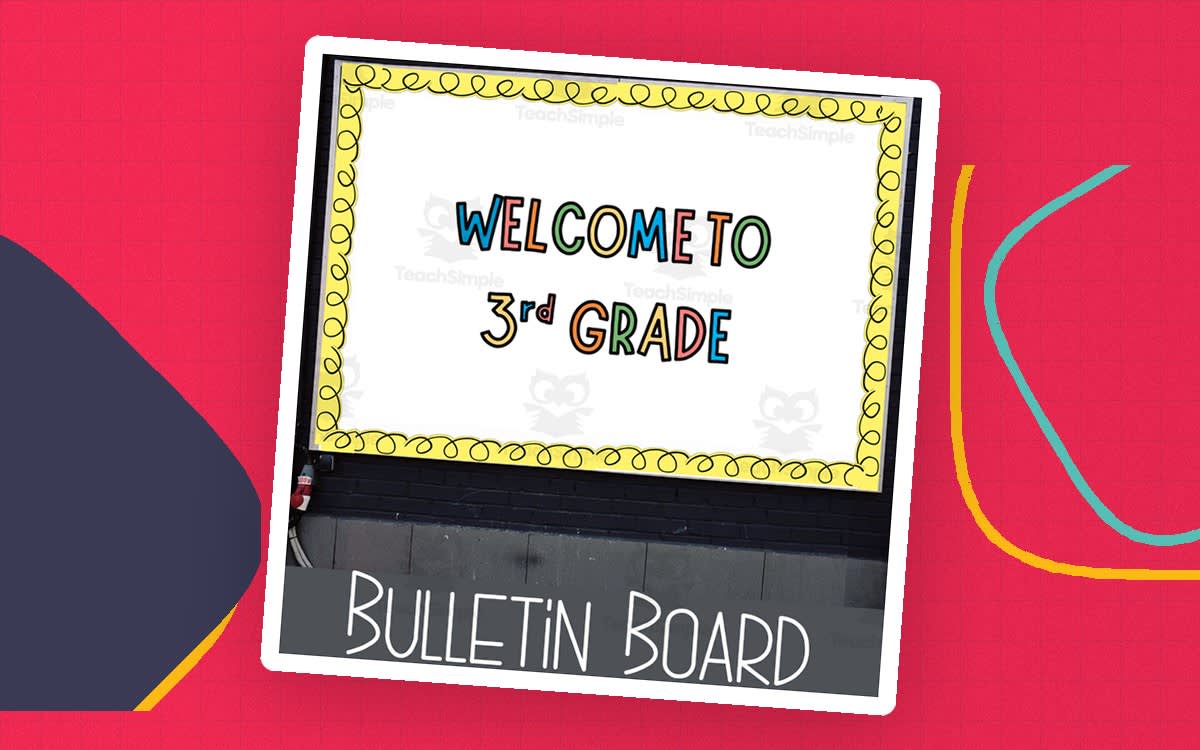 An educational teaching resource from Soumara Siddiqui entitled Welcome to Xth Grade Bulletin Board downloadable at Teach Simple.