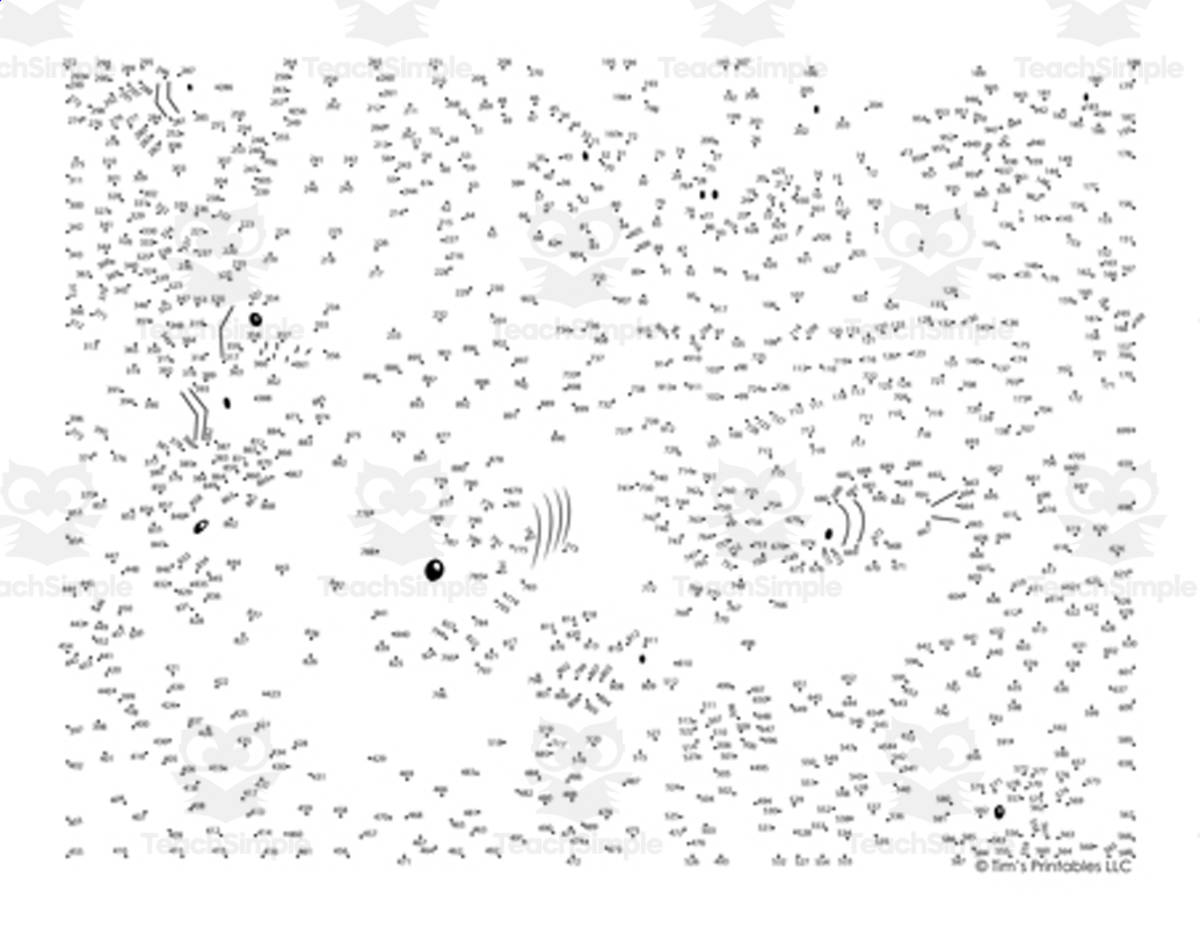 An educational teaching resource from Tim's Printables entitled Whale Shark Connect the Dots PDF downloadable at Teach Simple.