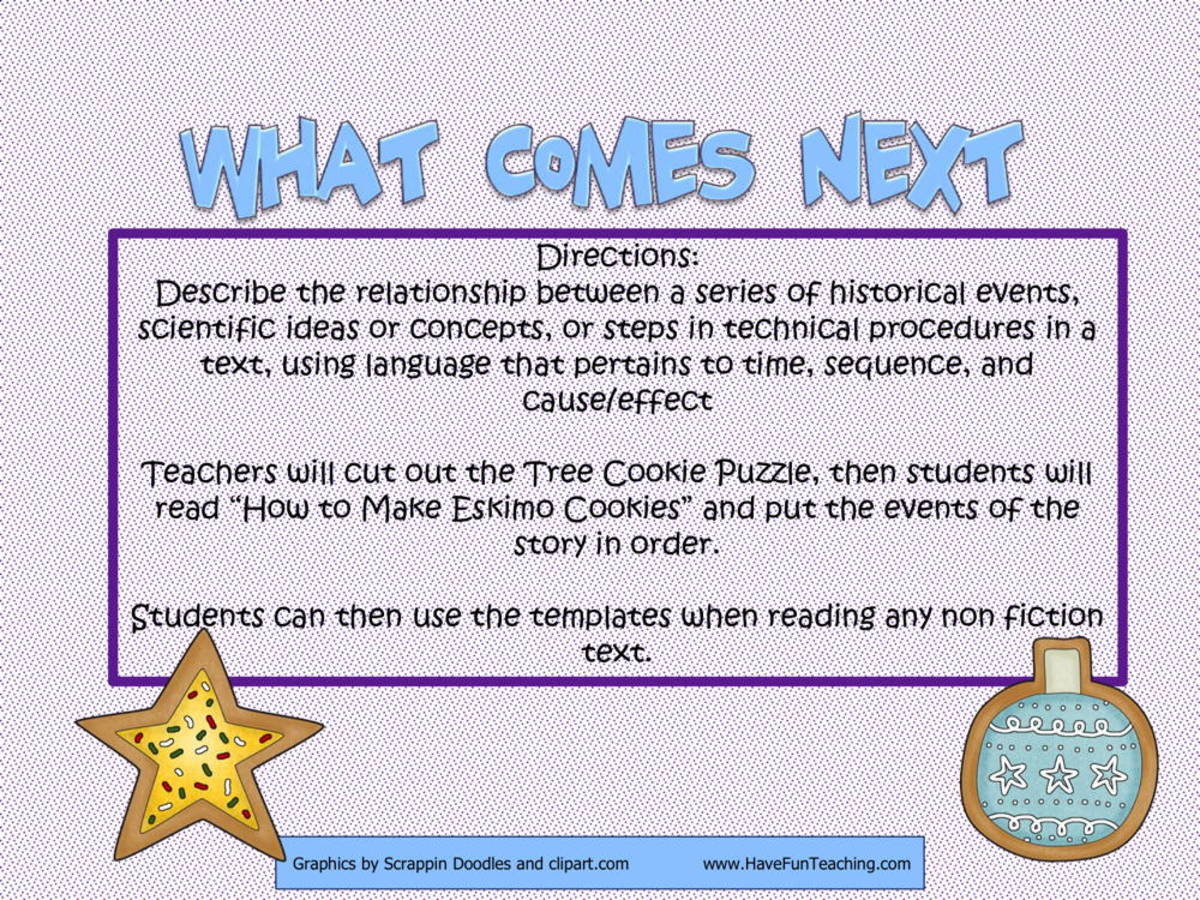 An educational teaching resource from Have Fun Teaching entitled What Comes Next Sequencing Activity downloadable at Teach Simple.