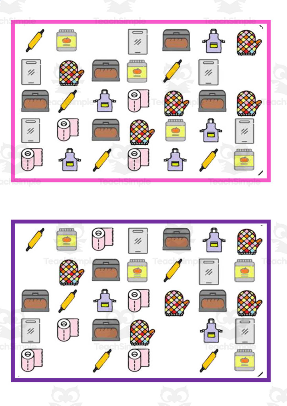 An educational teaching resource from WORDS ASIDE entitled What is missing? Vocabulary Boards - COLOR SET 12 downloadable at Teach Simple.