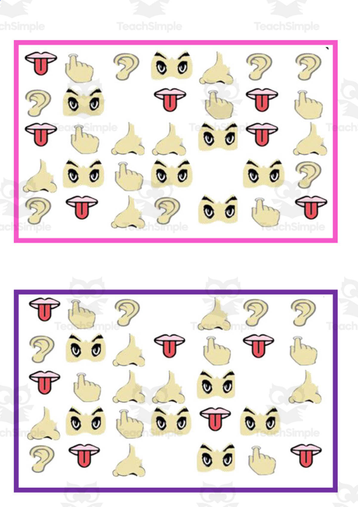 An educational teaching resource from WORDS ASIDE entitled What is missing? Vocabulary Boards - COLOR SET 38 downloadable at Teach Simple.