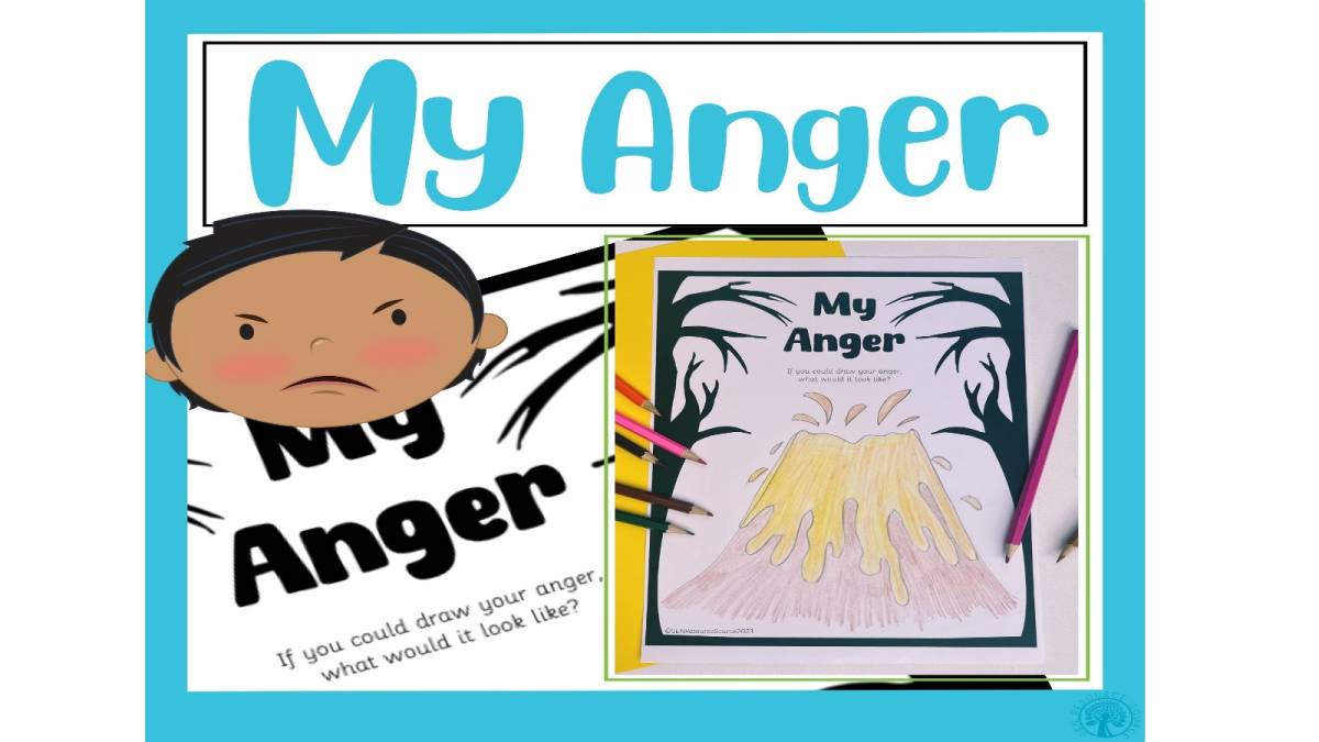 An educational teaching resource from SEN Resource Source entitled What My Anger Looks Like Worksheet downloadable at Teach Simple.