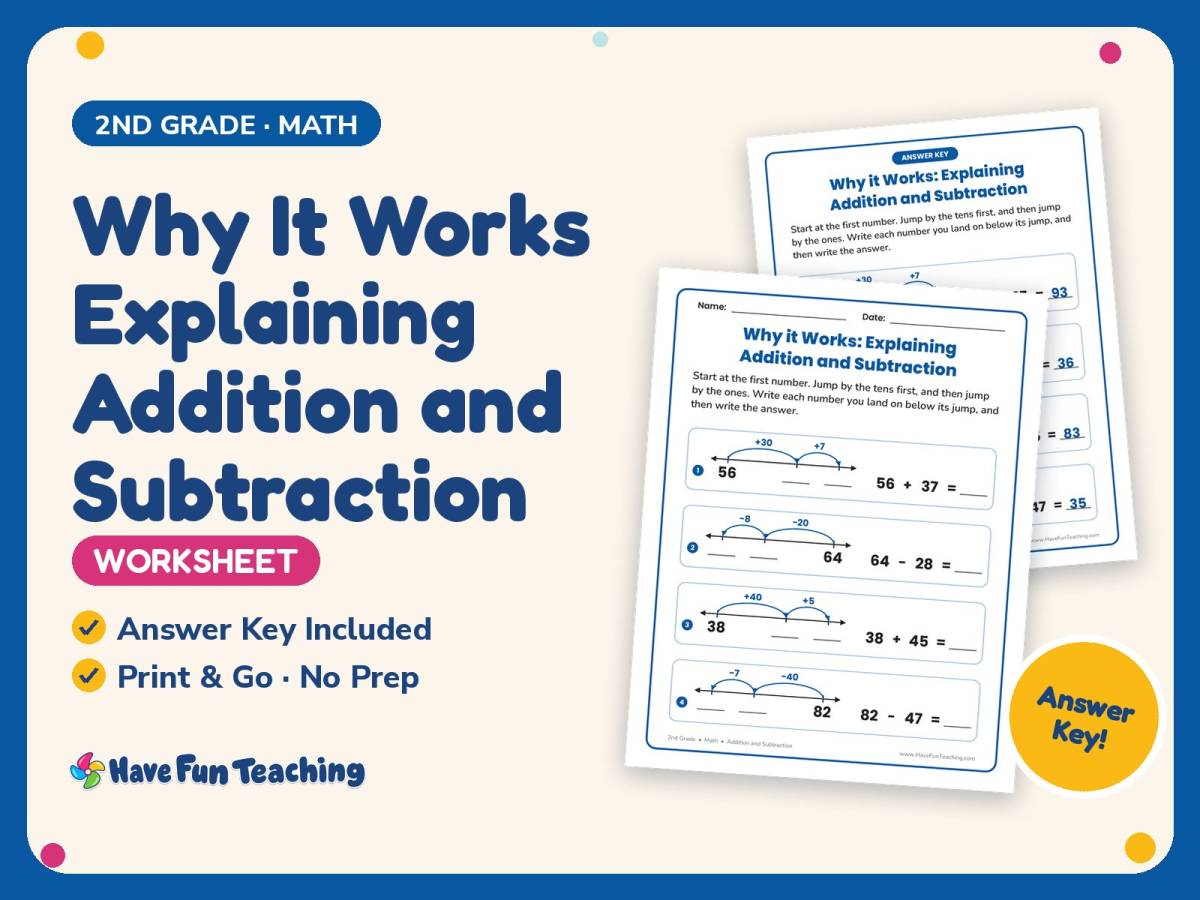 Why It Works Explaining Addition and Subtraction Worksheet – 2nd Grade preview