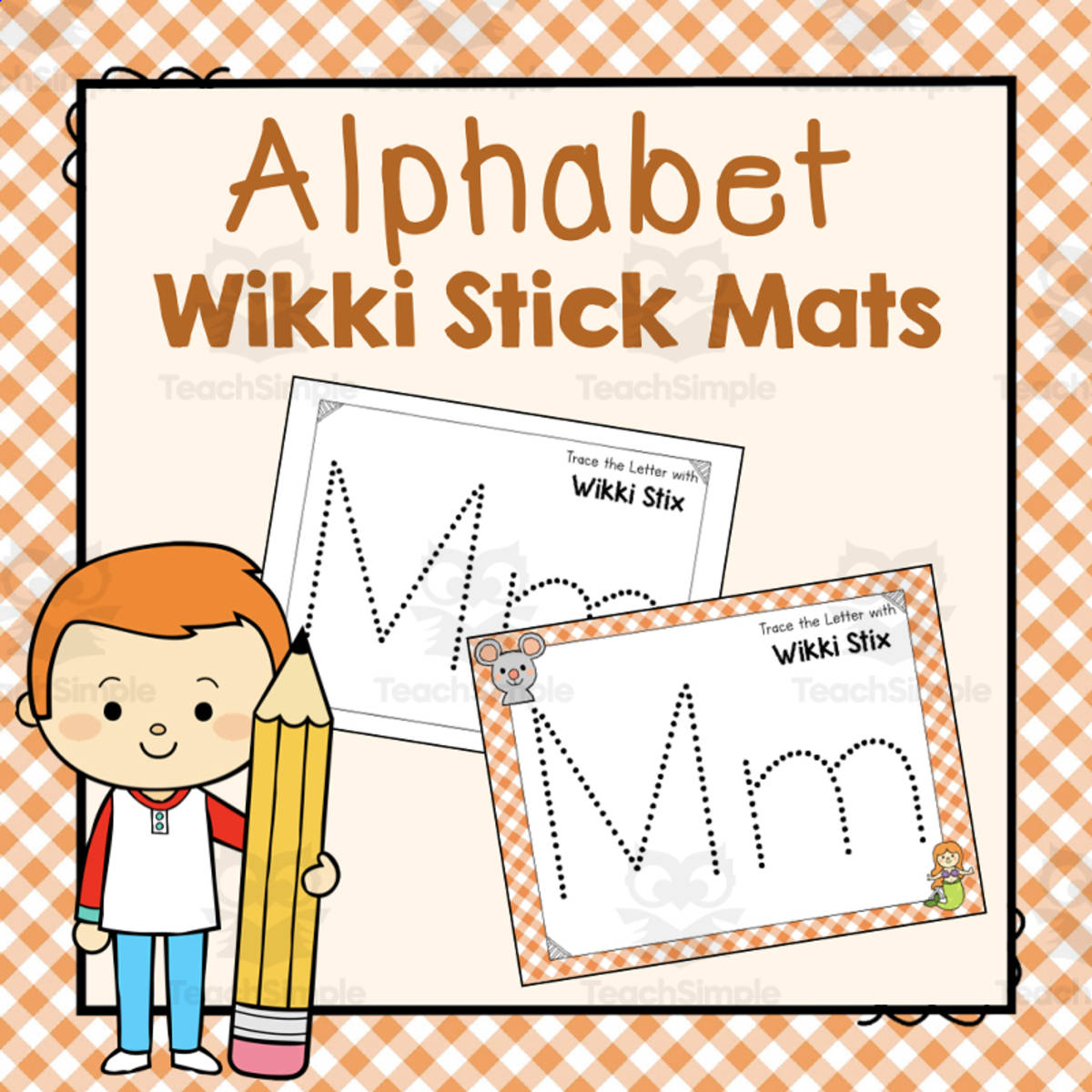 An educational teaching resource from Simply Schoolgirl entitled Wikki Stick Mats | Letter of the Week Activity Book downloadable at Teach Simple.