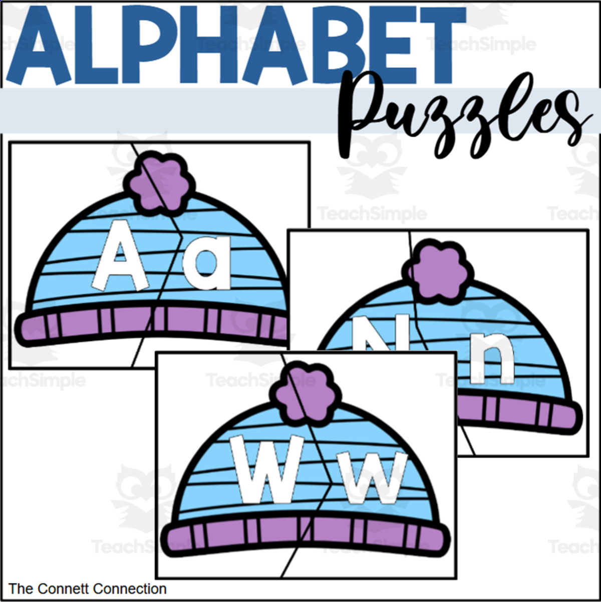 An educational teaching resource from The Connett Connection entitled Winter Alphabet Puzzles downloadable at Teach Simple.