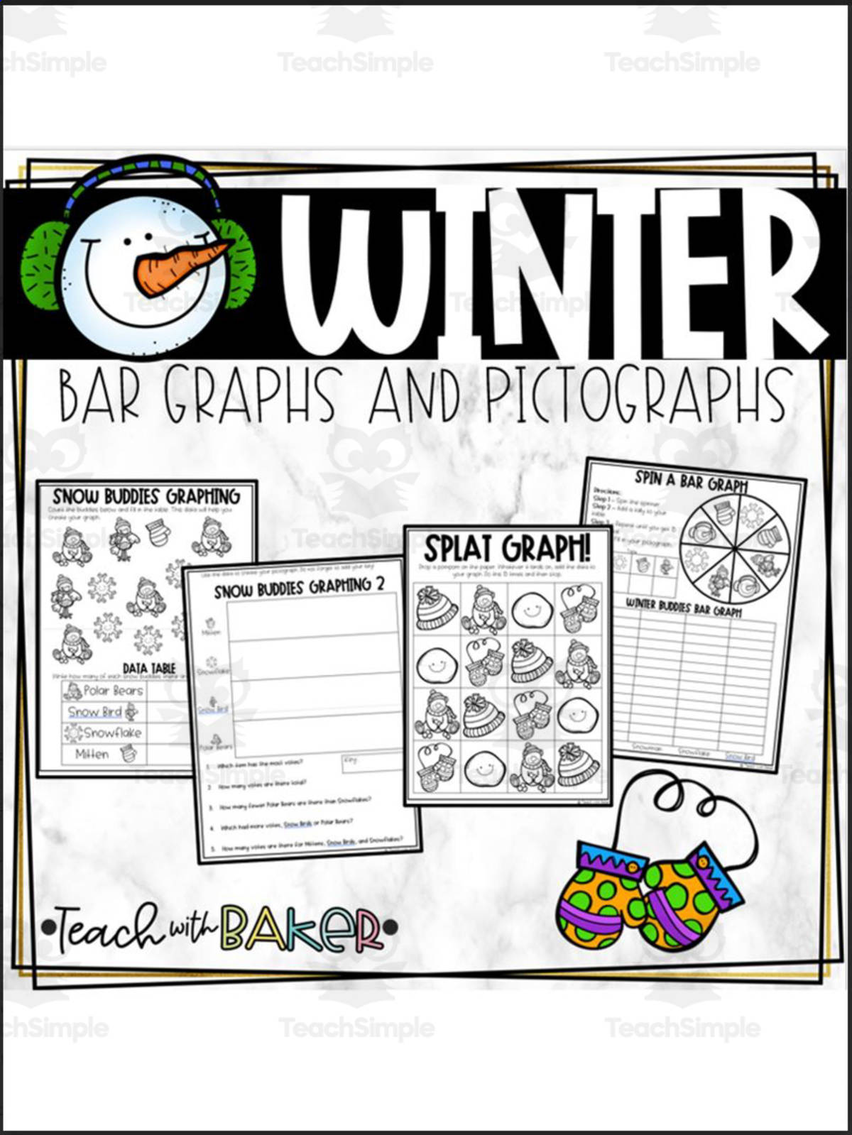 An educational teaching resource from Teach With Baker entitled Winter Graphs downloadable at Teach Simple.