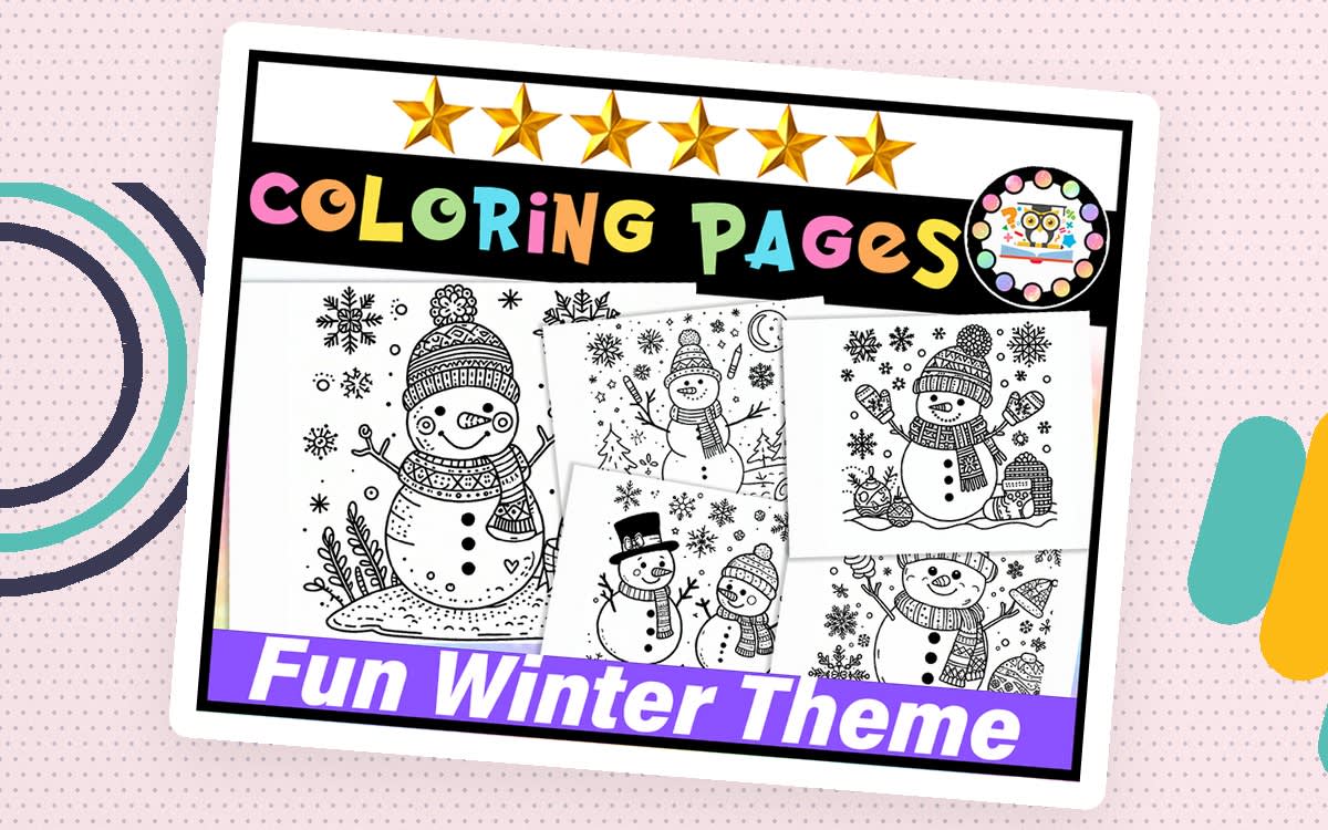 An educational teaching resource from LAMO entitled Winter  Snowman Coloring Pages | Winter Snow Coloring Pages downloadable at Teach Simple.