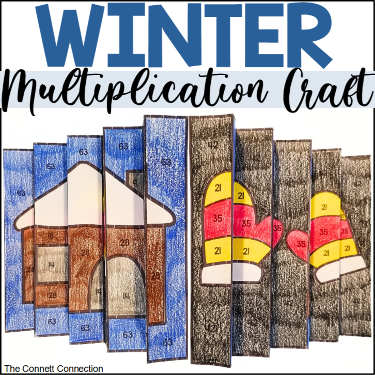 An educational teaching resource from The Connett Connection entitled Winter Themed Agamograph Multiplication Craft downloadable at Teach Simple.