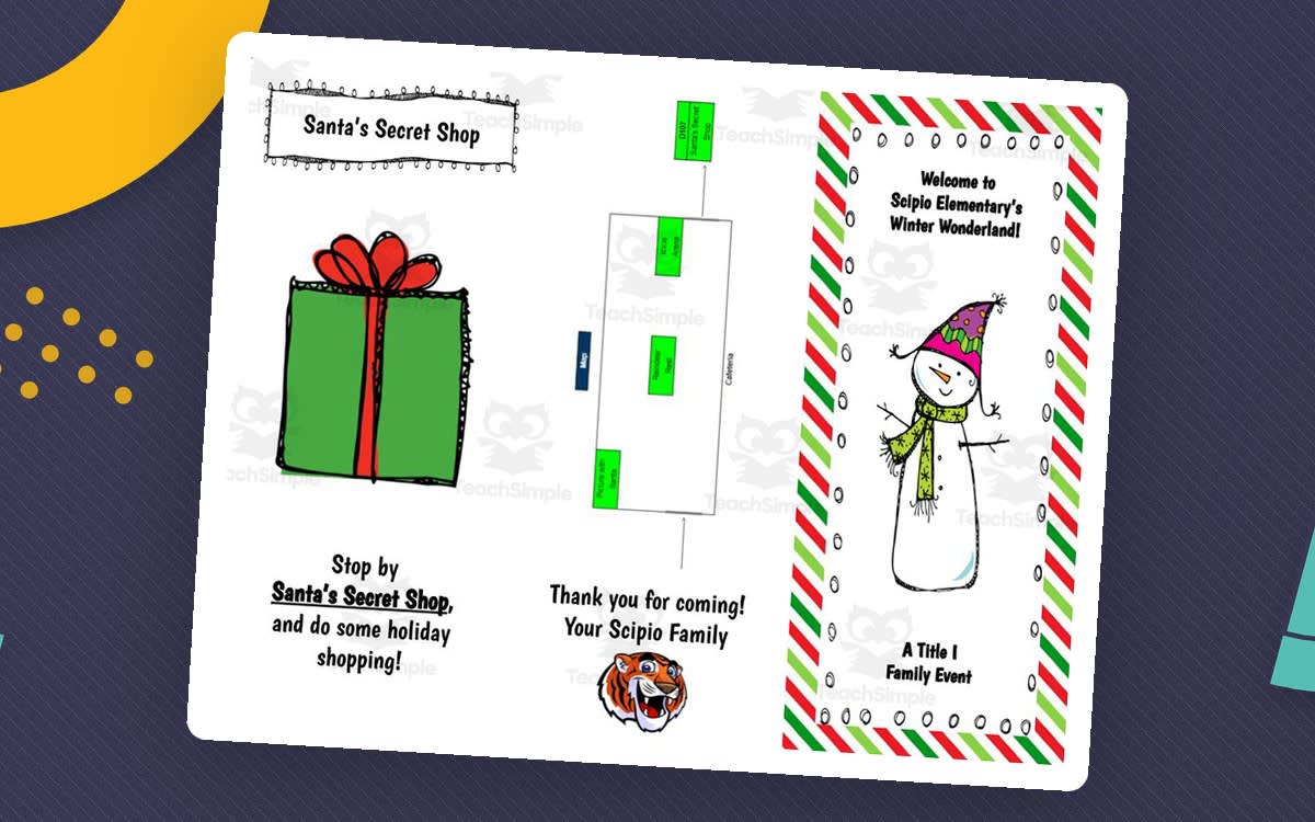 An educational teaching resource from Hook Learn and Tinker entitled Winter Wonderland Brochure downloadable at Teach Simple.