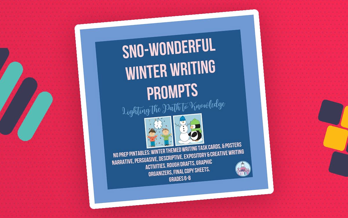 An educational teaching resource from Socrates Lantern entitled Winter Writing Prompts: Sno-Wonderful downloadable at Teach Simple.