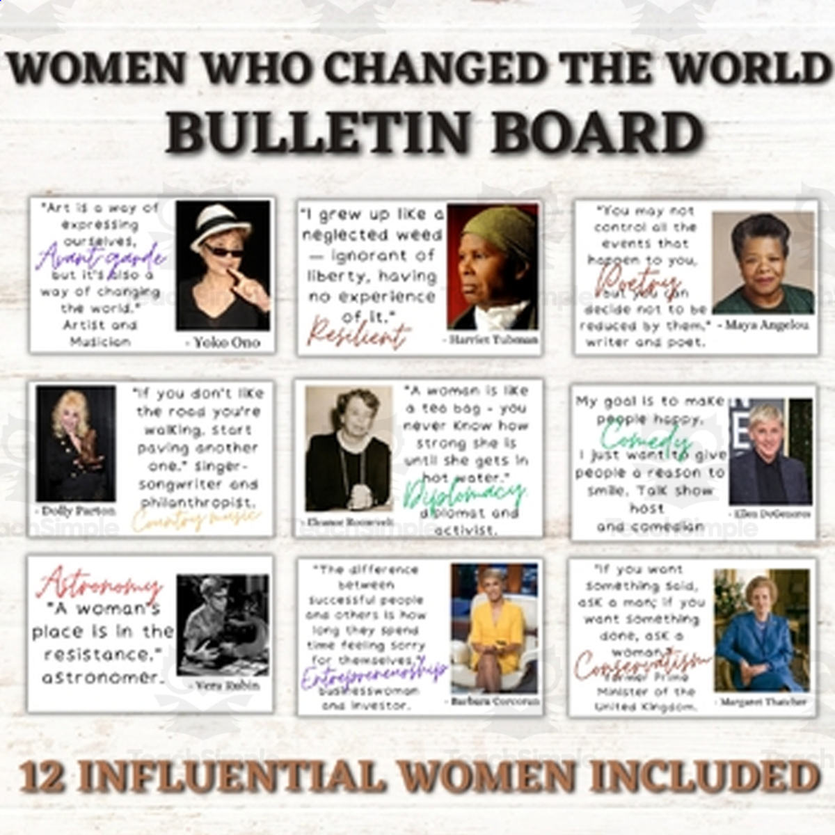 An educational teaching resource from Style Your Classroom entitled Women's History Month Bulletin Board Set | Empower and Inspire ! downloadable at Teach Simple.