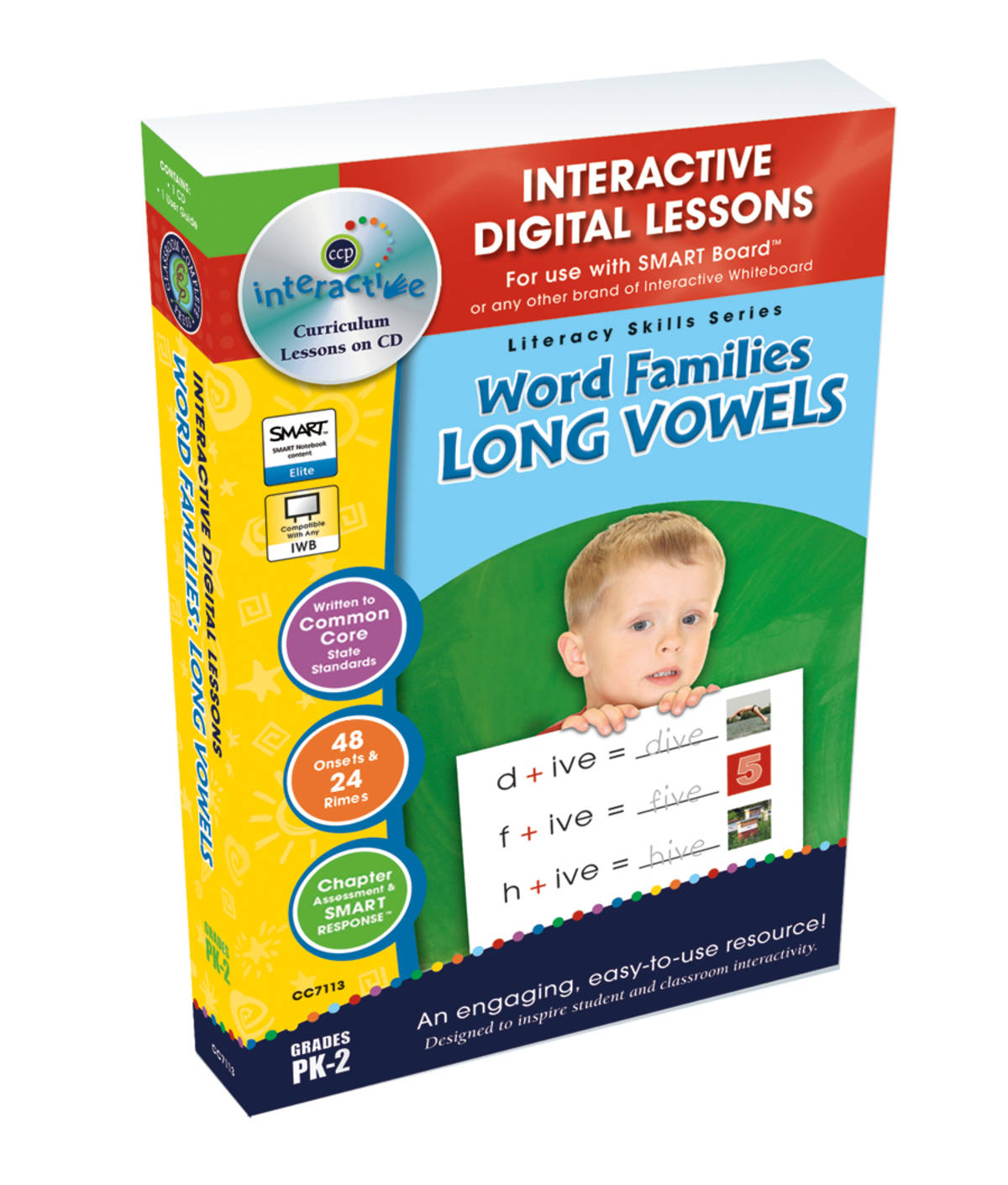 An educational teaching resource from Classroom Complete Press entitled Word Families: Long Vowels - Digital Lesson Plan Gr. PK-2 | PC Software downloadable at Teach Simple.