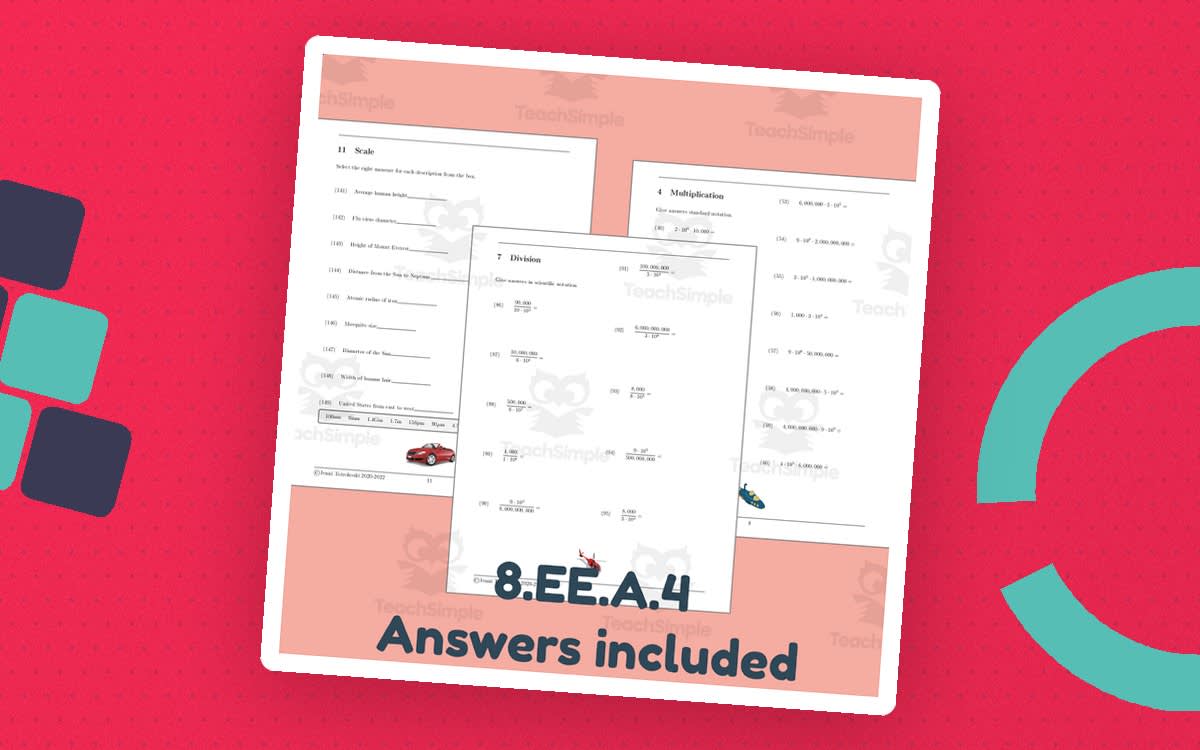 An educational teaching resource from TheBrightestKid entitled Working with Scientific Notation 8.EE.A.4 downloadable at Teach Simple.