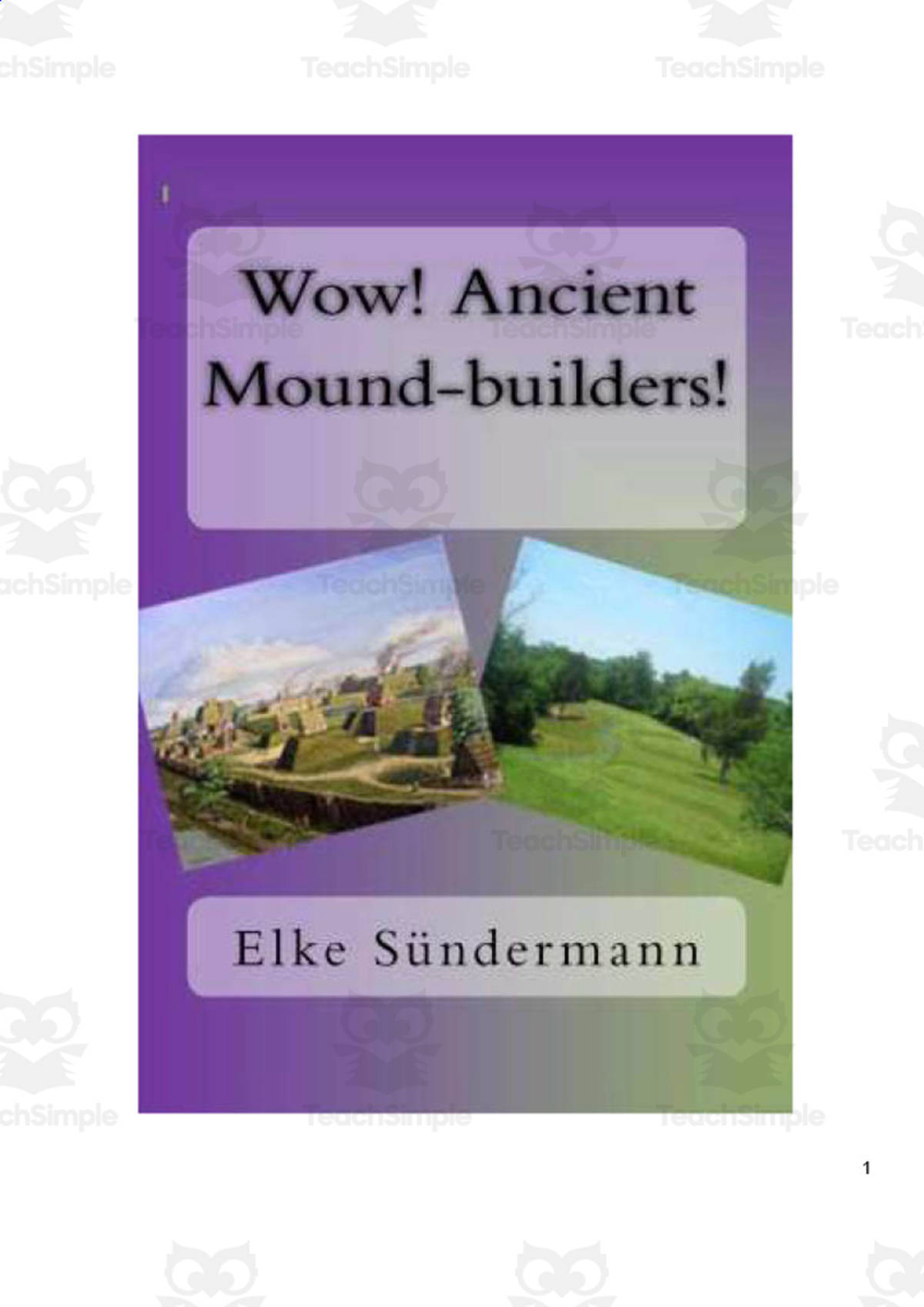 An educational teaching resource from Anyone Can Learn entitled Wow! Ancient Mound Builders! | History eBook downloadable at Teach Simple.
