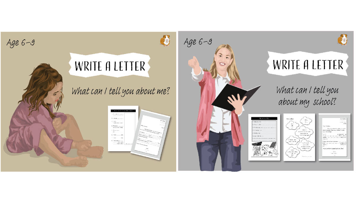 An educational teaching resource from Guinea Pig Education entitled Write A Letter: Pack 1 (6-9 years) downloadable at Teach Simple.