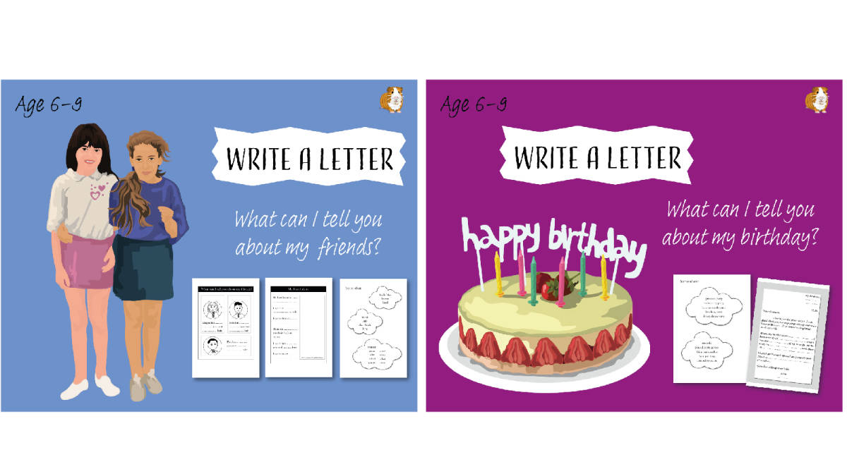 An educational teaching resource from Guinea Pig Education entitled Write A Letter: Pack 2 (6-9 years) downloadable at Teach Simple.