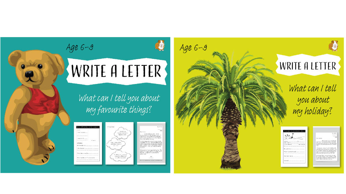 An educational teaching resource from Guinea Pig Education entitled Write A Letter: Pack 4 (6-9 years) downloadable at Teach Simple.