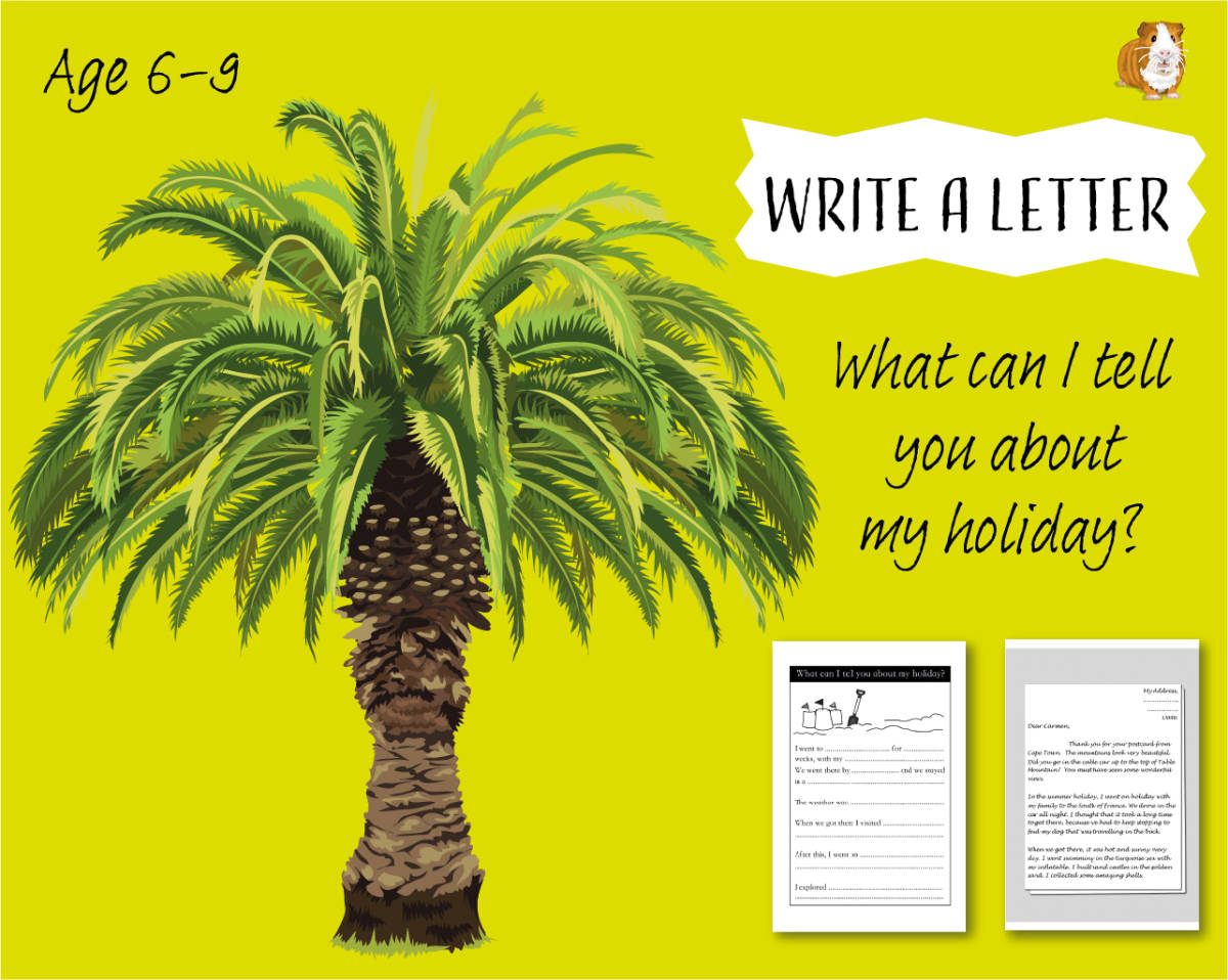 An educational teaching resource from Guinea Pig Education entitled Write A Letter: What Can I Tell You About My Holiday? (6-9 years) downloadable at Teach Simple.