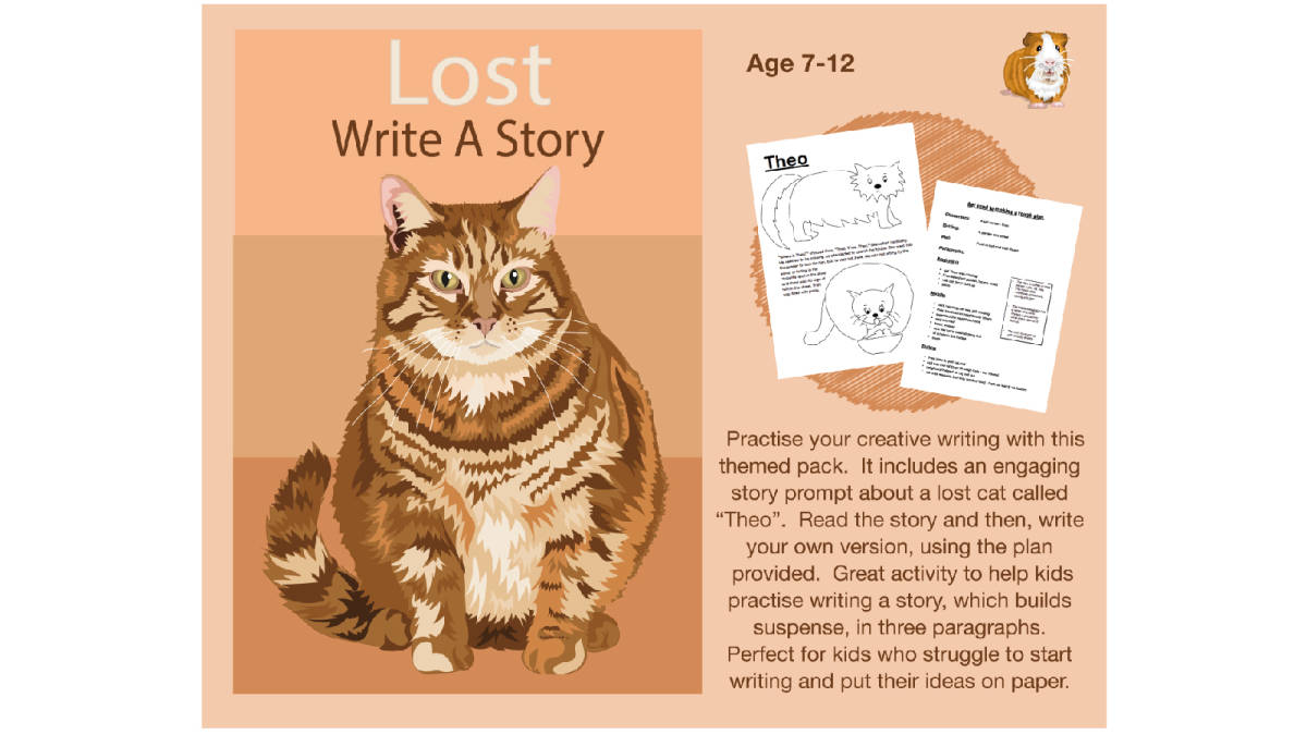 An educational teaching resource from Guinea Pig Education entitled Write A Story Called 'Lost' (7-11 years) downloadable at Teach Simple.