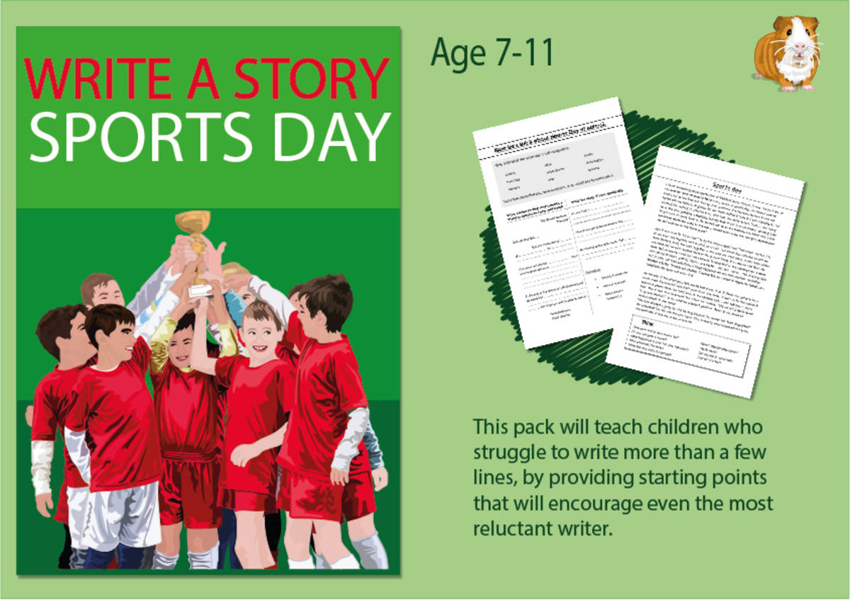 An educational teaching resource from Guinea Pig Education entitled Write A Story Called 'Sports Day' (7-11 years) downloadable at Teach Simple.