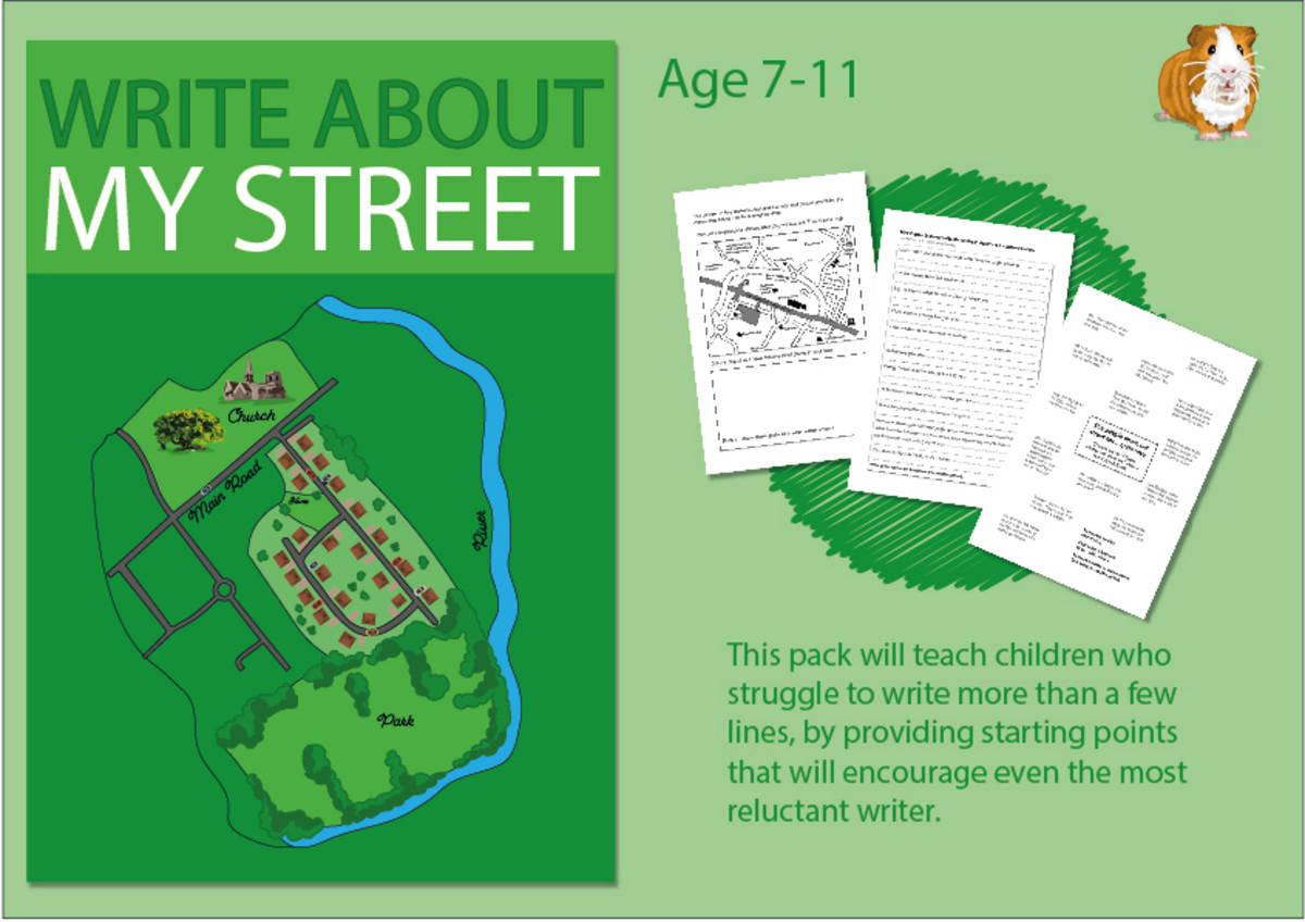 An educational teaching resource from Guinea Pig Education entitled Write About My Street (7-11 years) downloadable at Teach Simple.