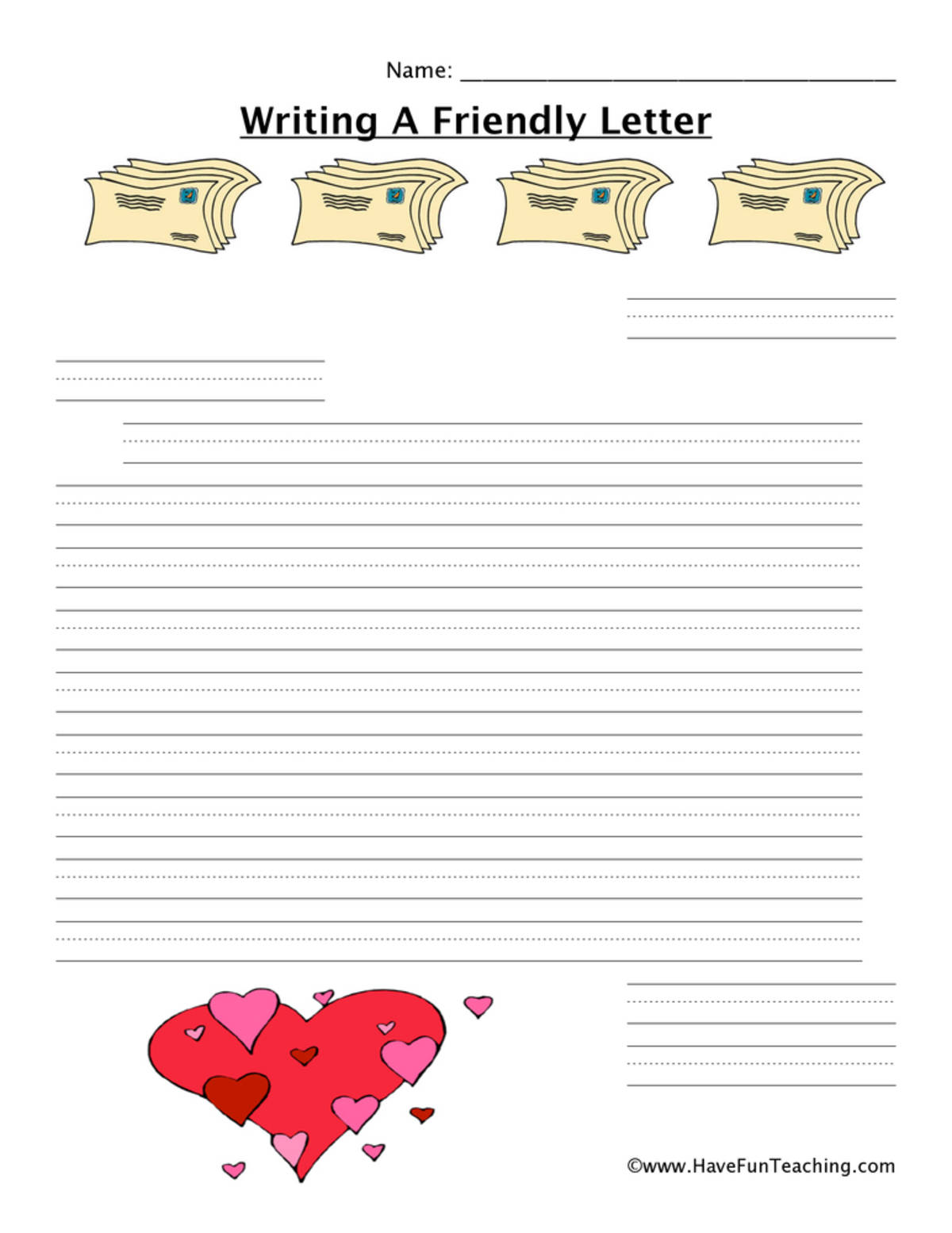 An educational teaching resource from Have Fun Teaching entitled Writing a Valentines Day Letter Worksheet downloadable at Teach Simple.