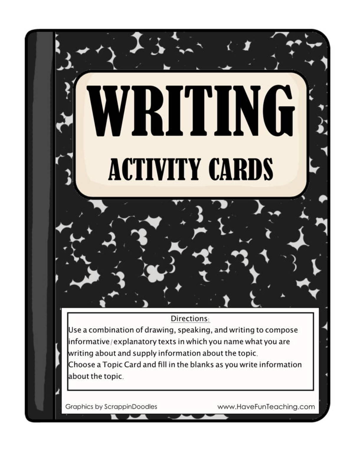 An educational teaching resource from Have Fun Teaching entitled Writing Cards Activity downloadable at Teach Simple.