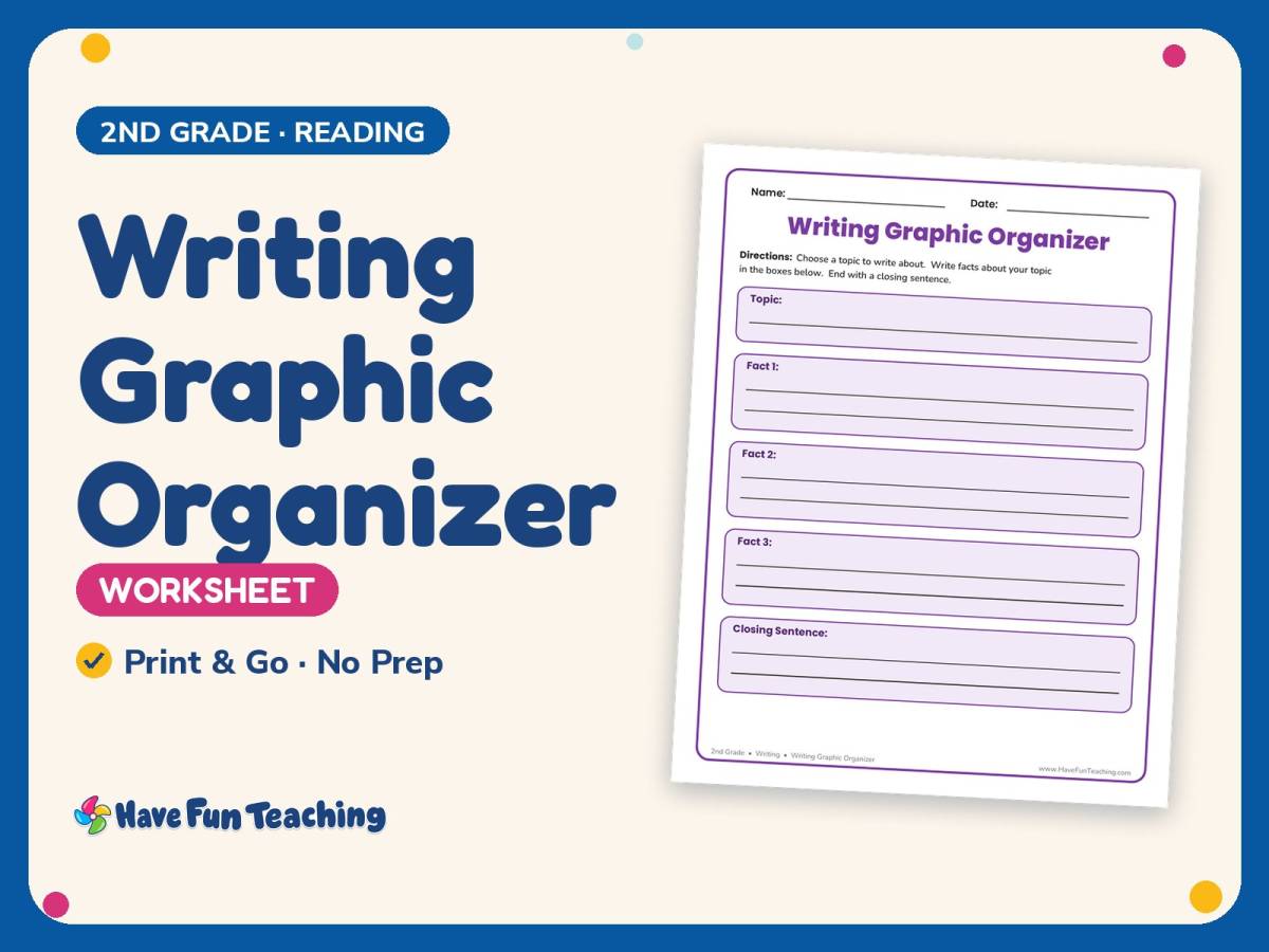 Writing Graphic Organizer Worksheet – 2nd Grade Essays & Prompts preview