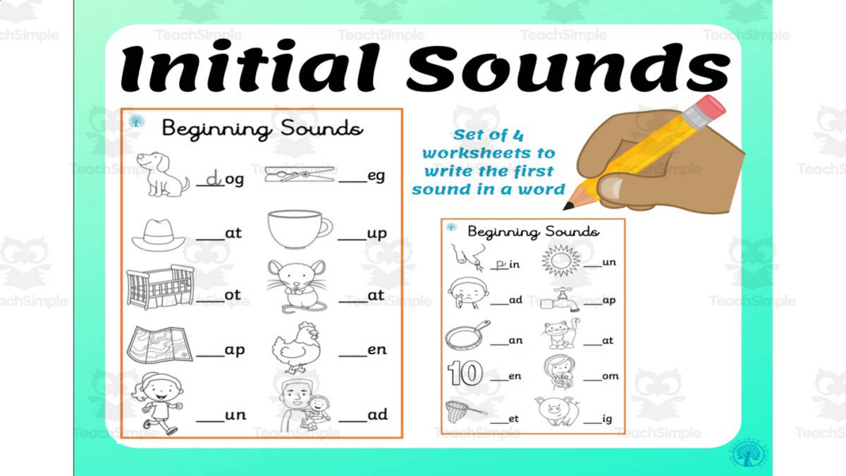 An educational teaching resource from SEN Resource Source entitled Writing Initial Sounds in Words downloadable at Teach Simple.