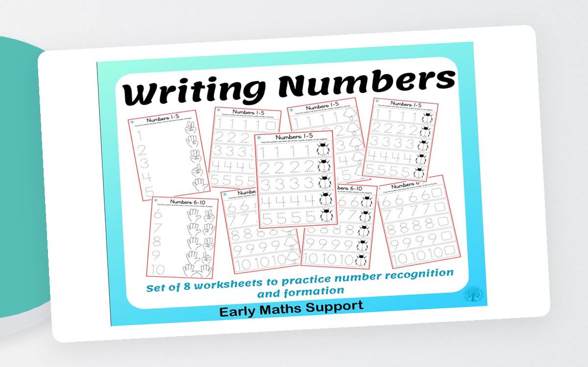 An educational teaching resource from SEN Resource Source entitled Writing Numbers 1-10 downloadable at Teach Simple.