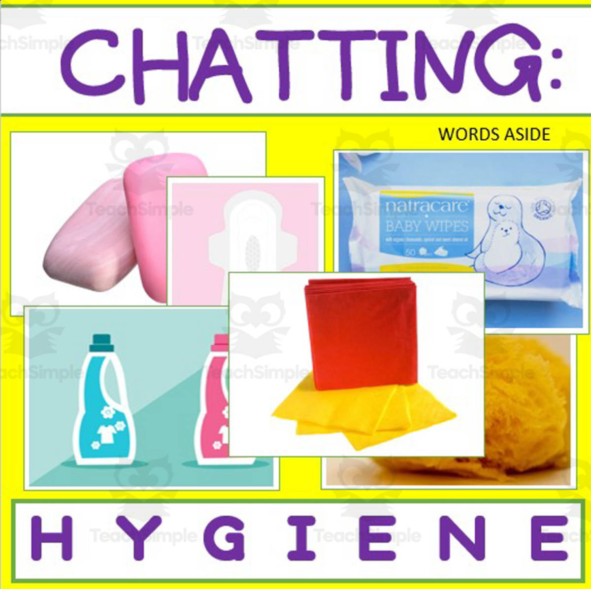 An educational teaching resource from WORDS ASIDE entitled Writing Prompt & Discussion Flashcards: Appliances Hygiene Pack downloadable at Teach Simple.