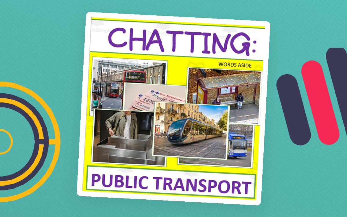 An educational teaching resource from WORDS ASIDE entitled Writing Prompt + Discussion Flashcards: Public Transport Pack downloadable at Teach Simple.